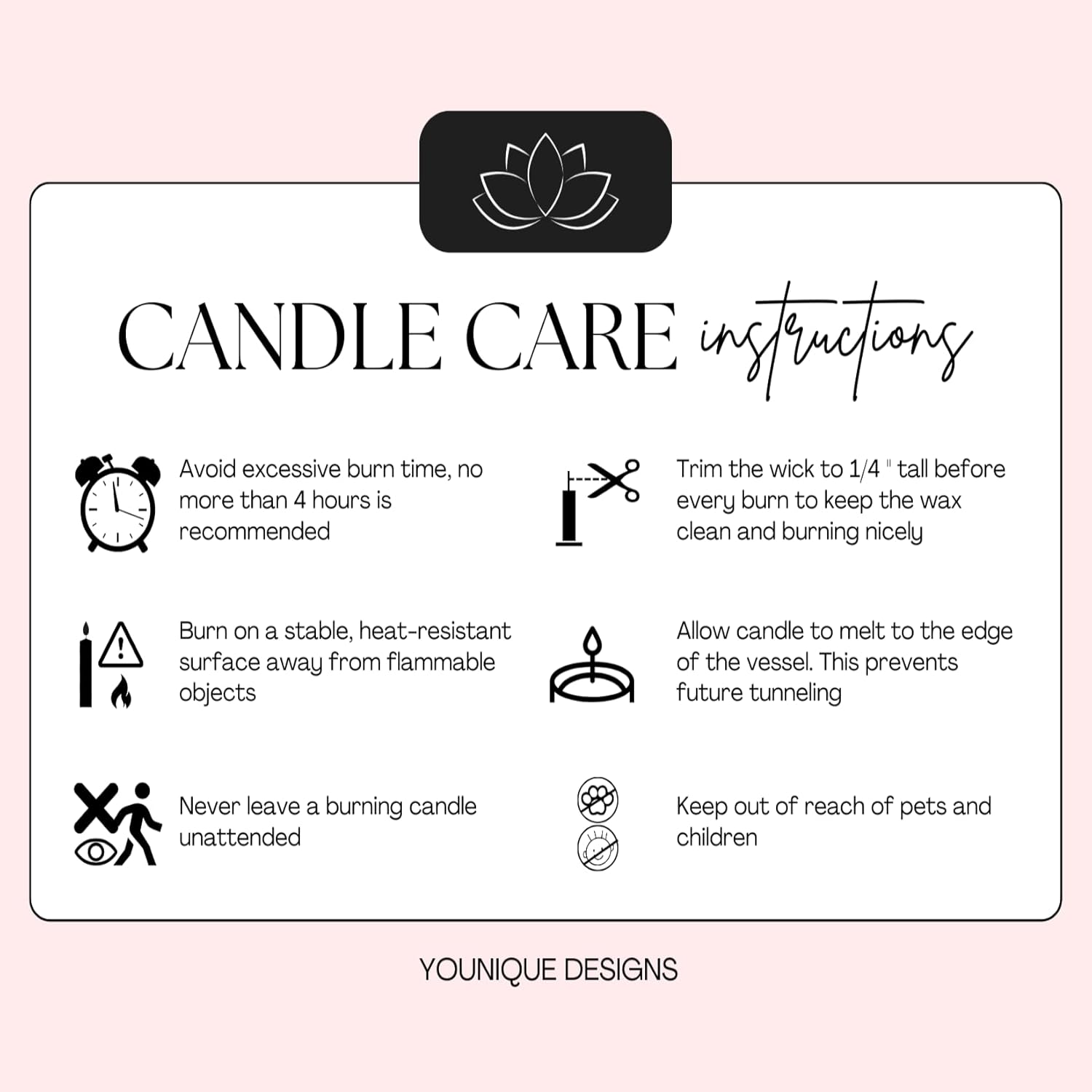 You Nique Designs Lavender Vanilla Husky Candle 8oz 1