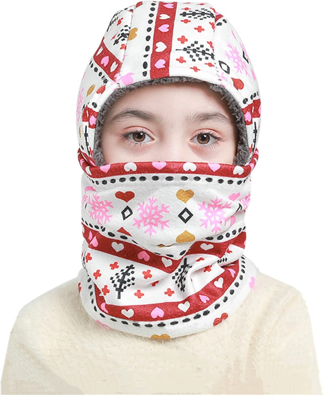 Kids Winter Thermal Fleece Balaclava Hood