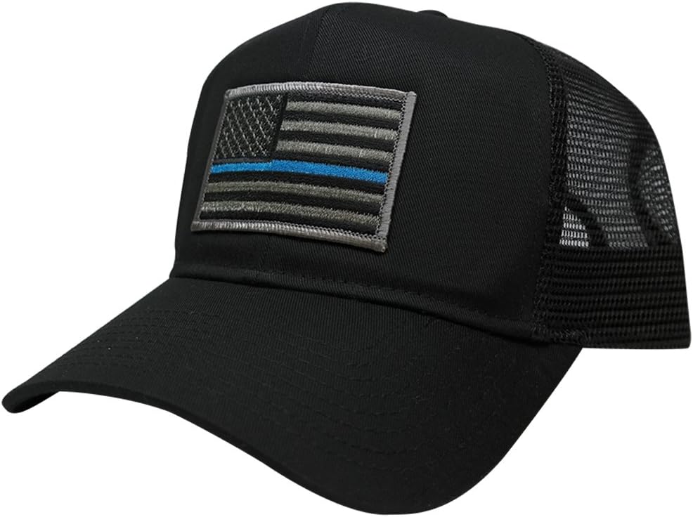 AC Racing USA American Flag Snapback Trucker Cap Black