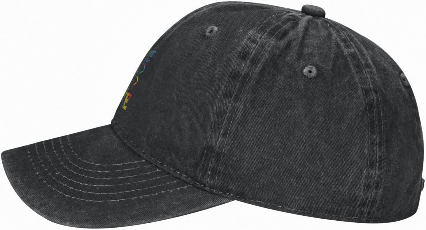 RTATBY Straight Against Hate Washed Denim Baseball Cap