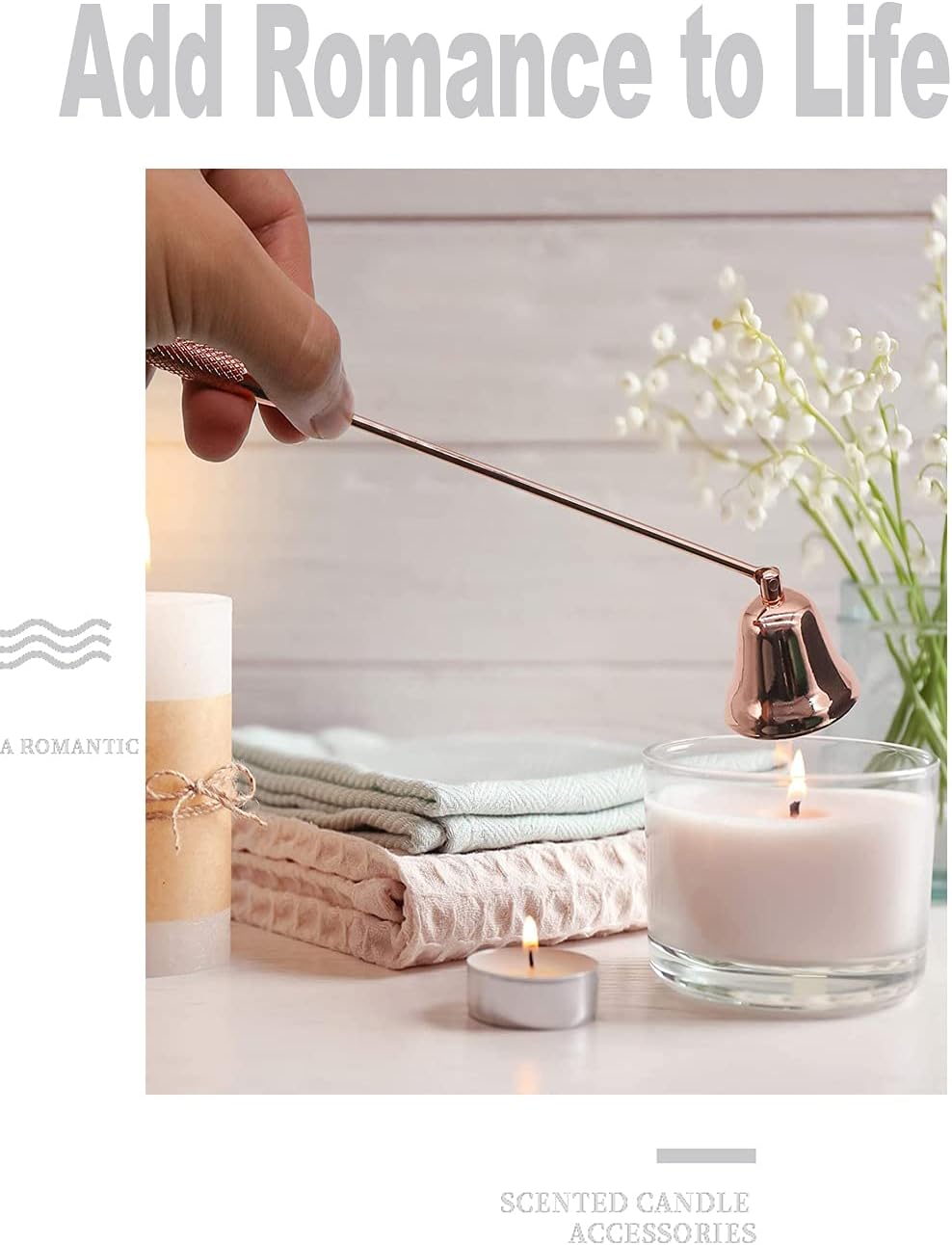 3 in 1 Candle Care Tool Set with Gold Trim