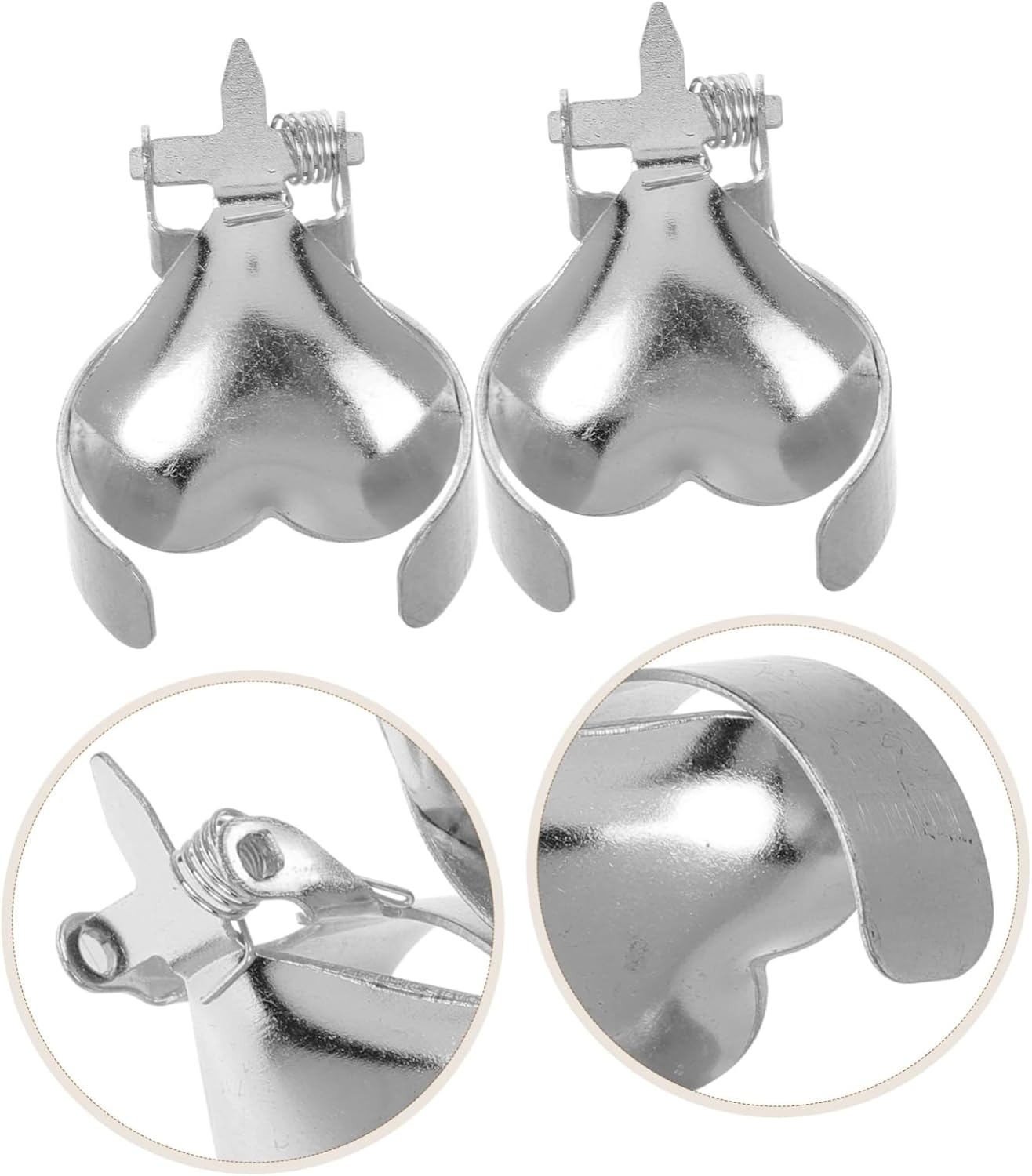 Yardenfun 2Pcs Heart Shaped Metal Candle Snuffer