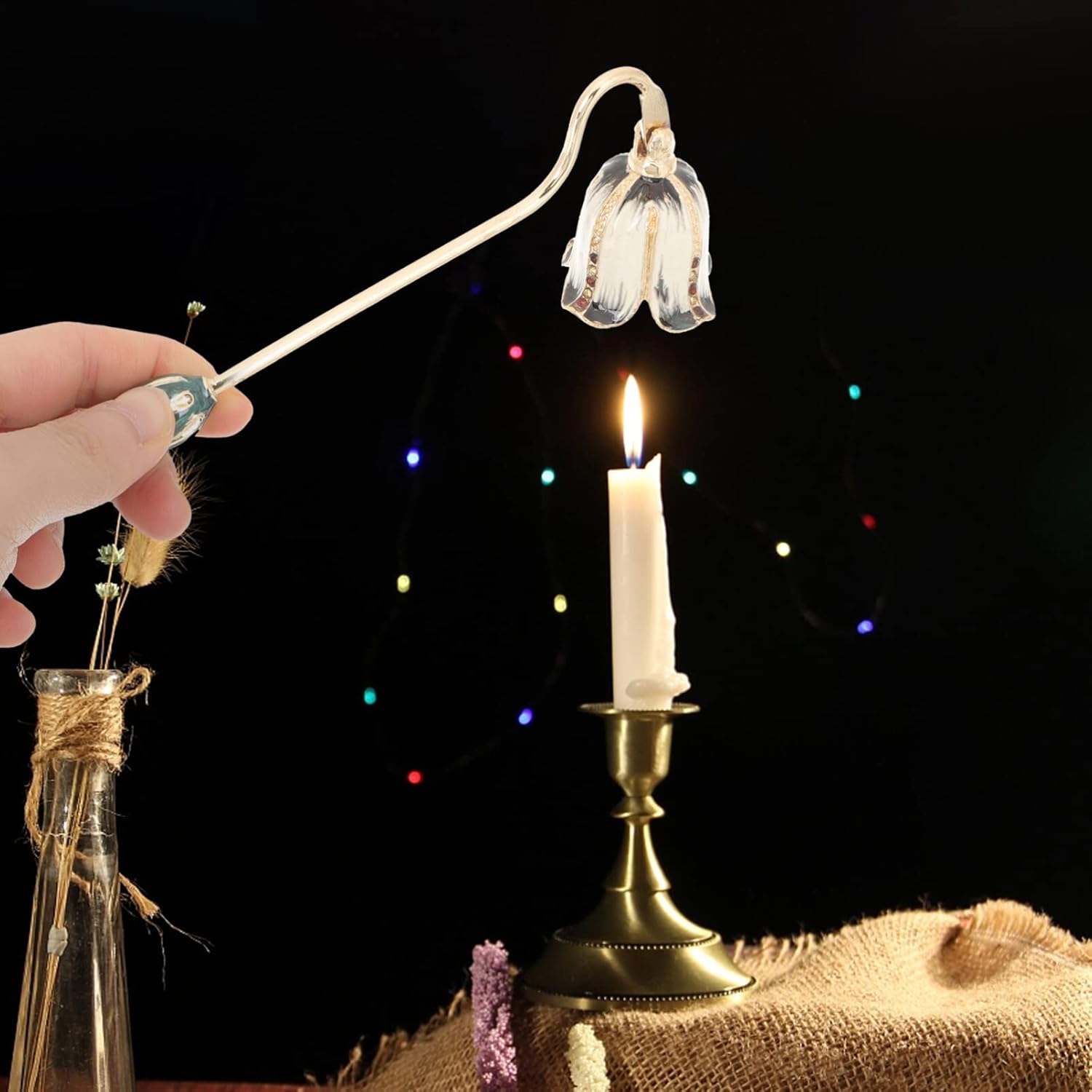 HOLIDYOYO Painted Flower Candle Snuffer