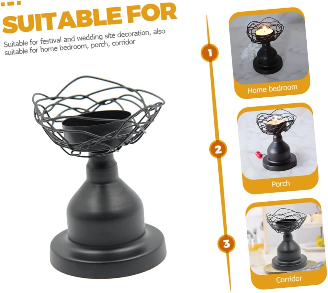 PRETYZOOM Bird Nest Candle Holder Tealight Stand