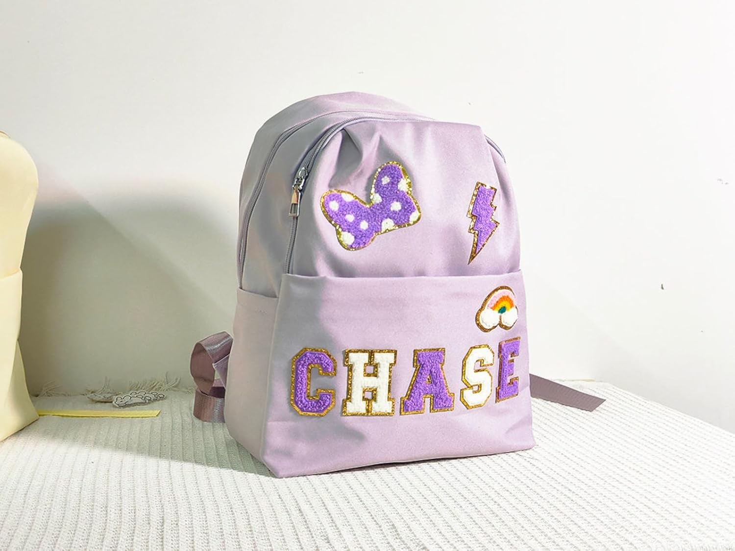 Personalized Toddler Backpack with Chenille Name 10x5x13