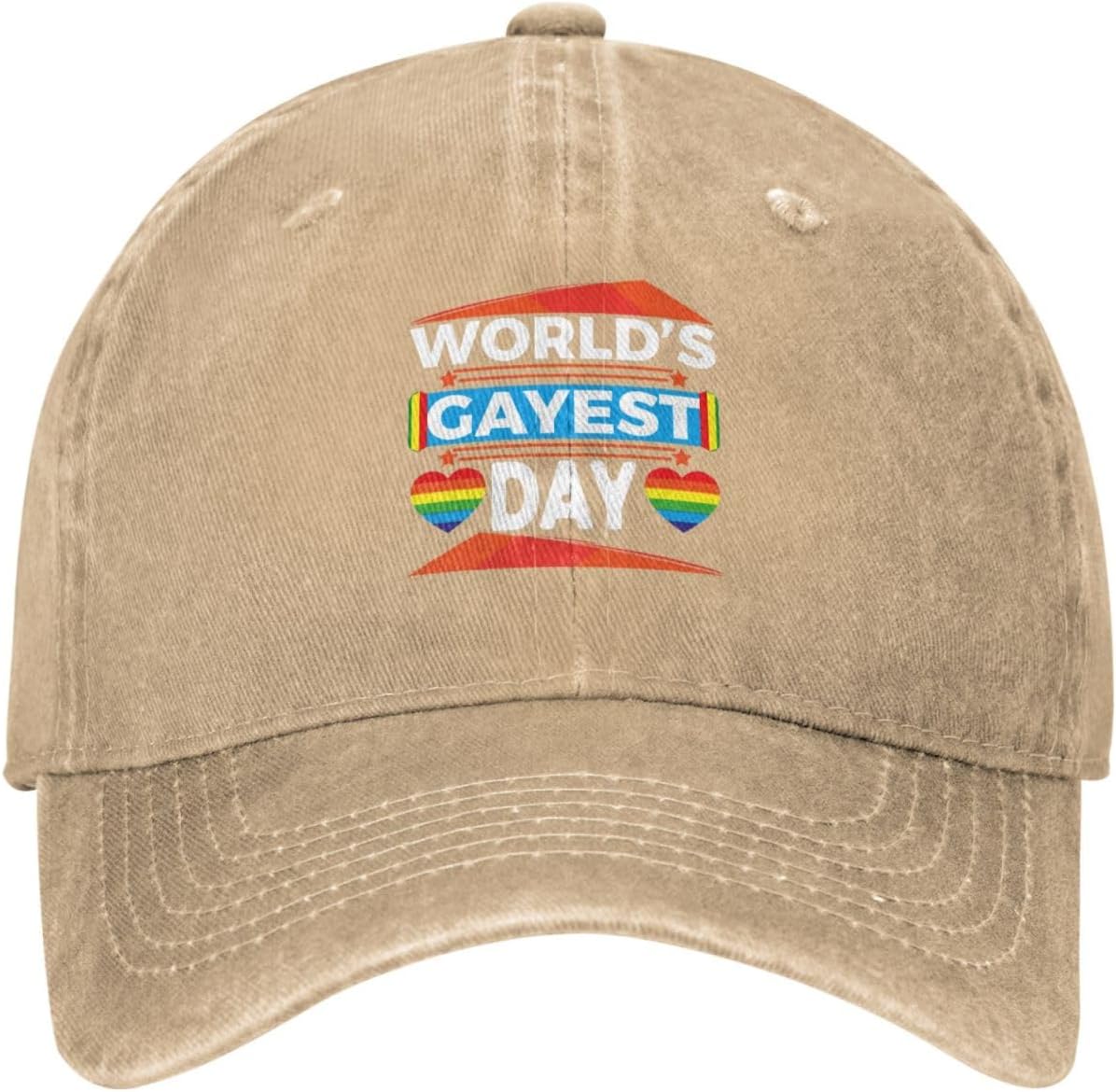 Worlds Gayest Dad Pride Baseball Cap for Men Women