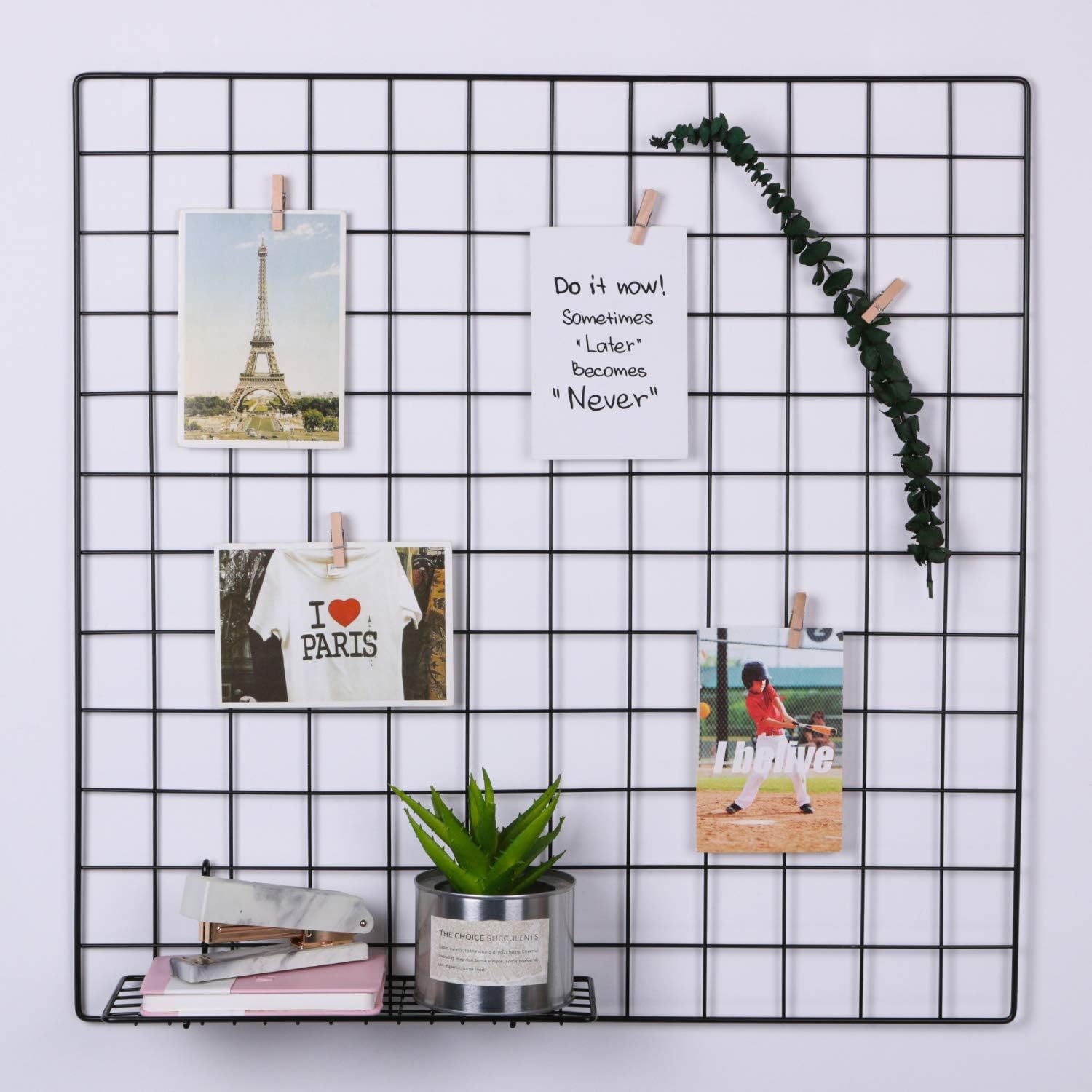 Kaforise Wall Hanging Shelf for Grid Panel Black