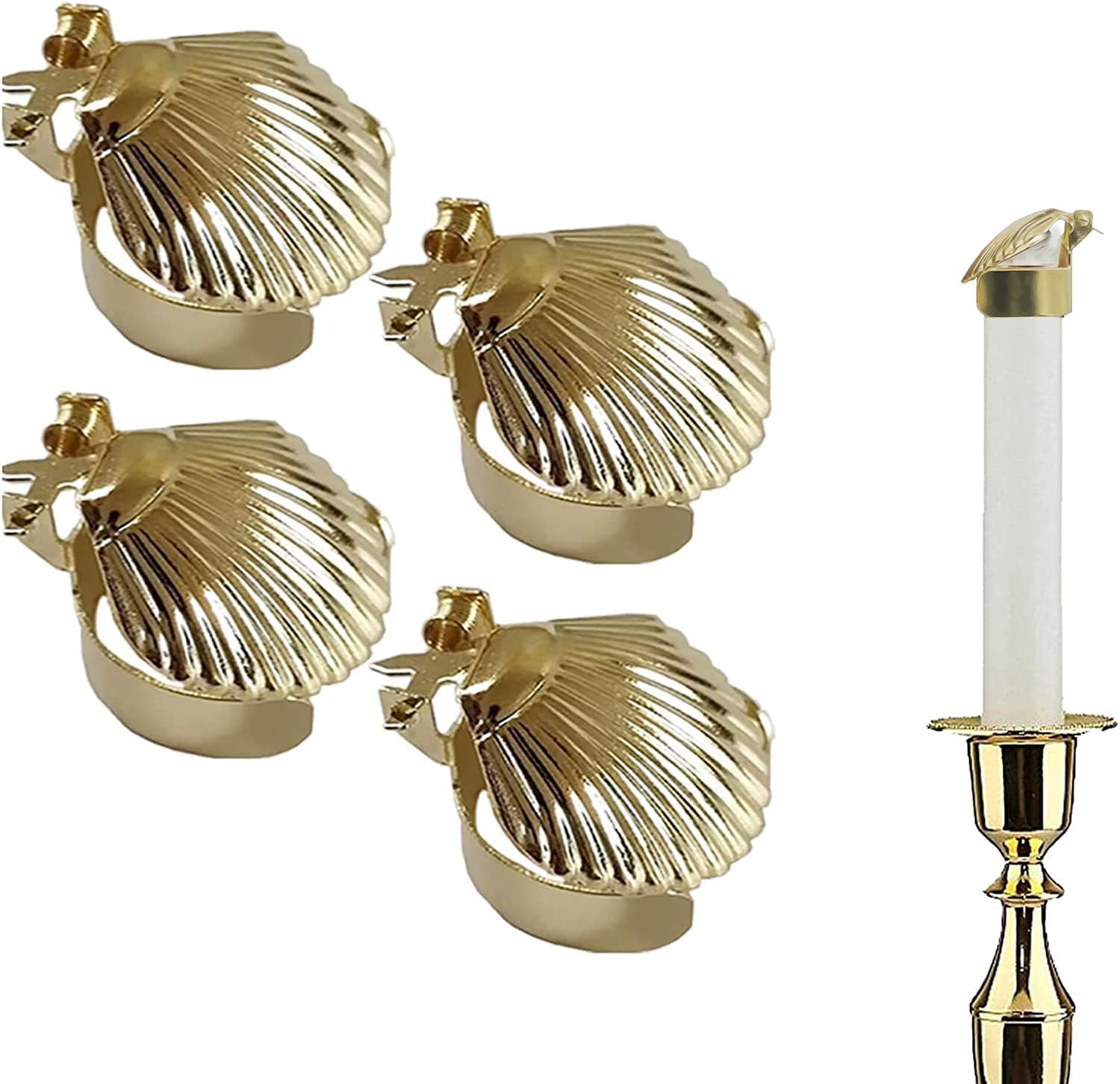4pcs Scallop Candle Snuffer Kit with Timer