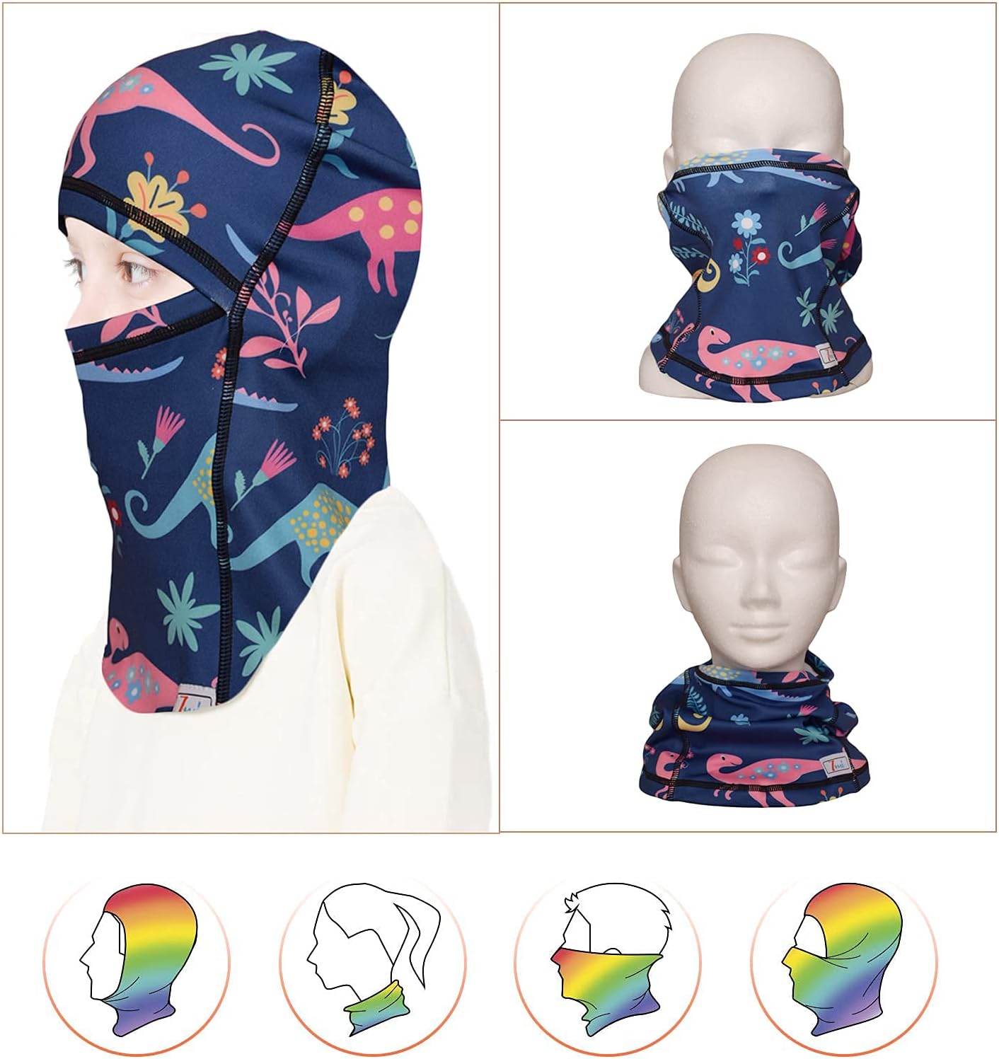 GOXUNYUAN Kids Balaclava Ski Mask Winter Warm Cover