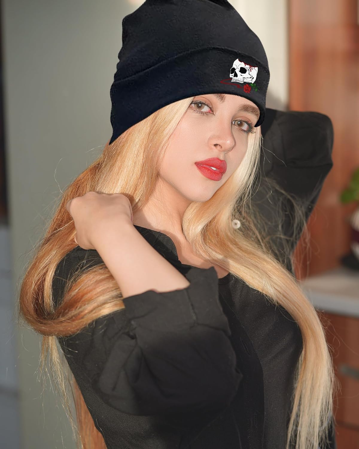Tijeyi Skull Beanies for Winter Warm Hats Men and Boys