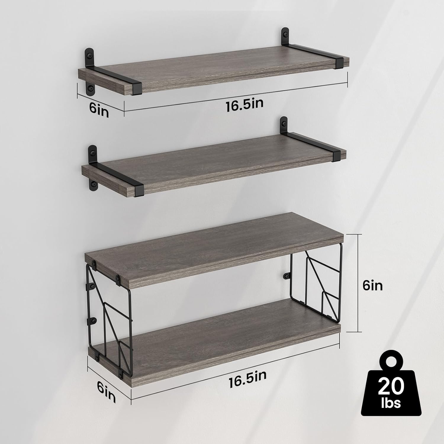 B4Life Floating Shelves Bathroom Rustic Storage