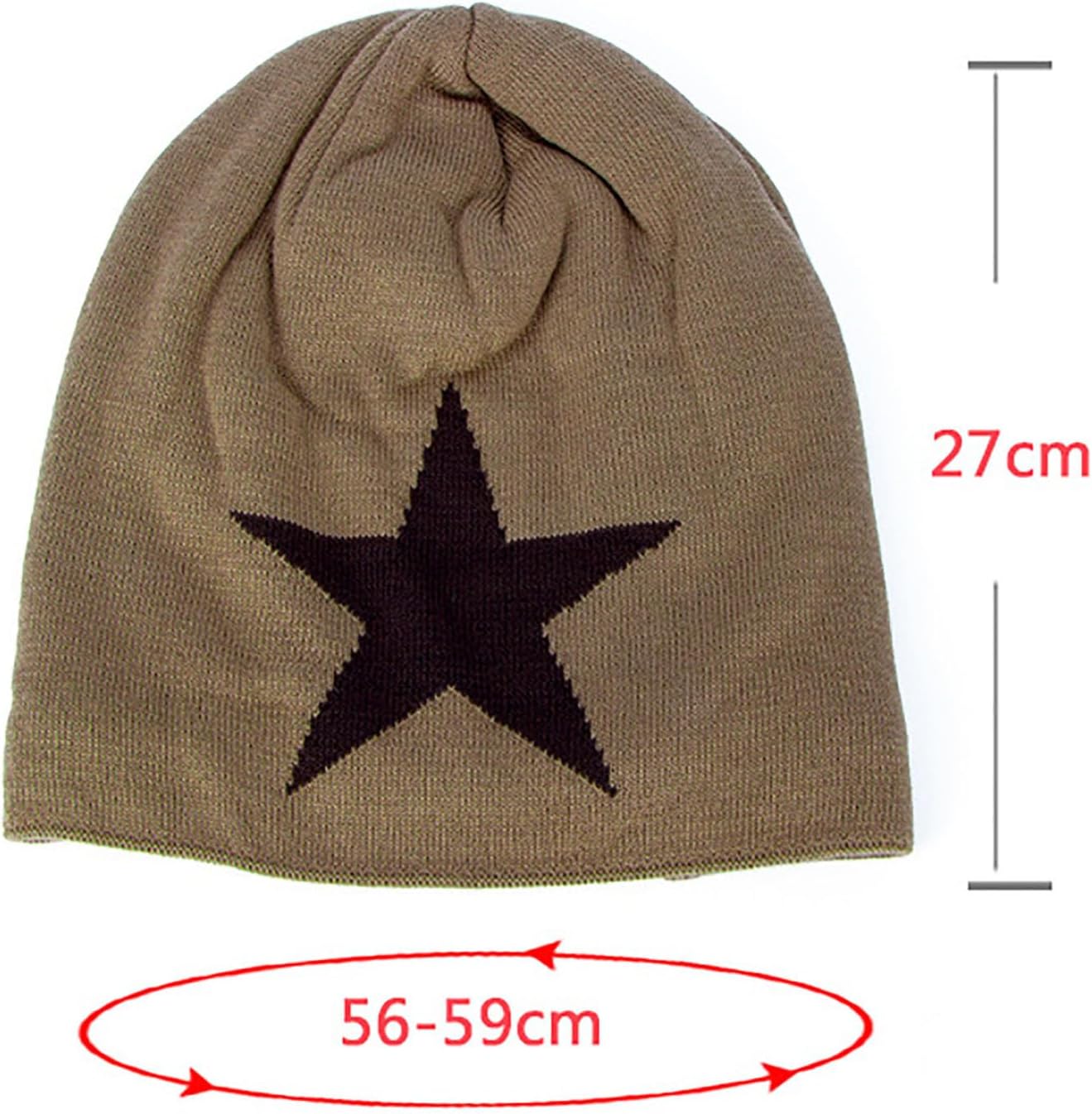 Cambkatl Mens Star Graphic Slouchy Beanie
