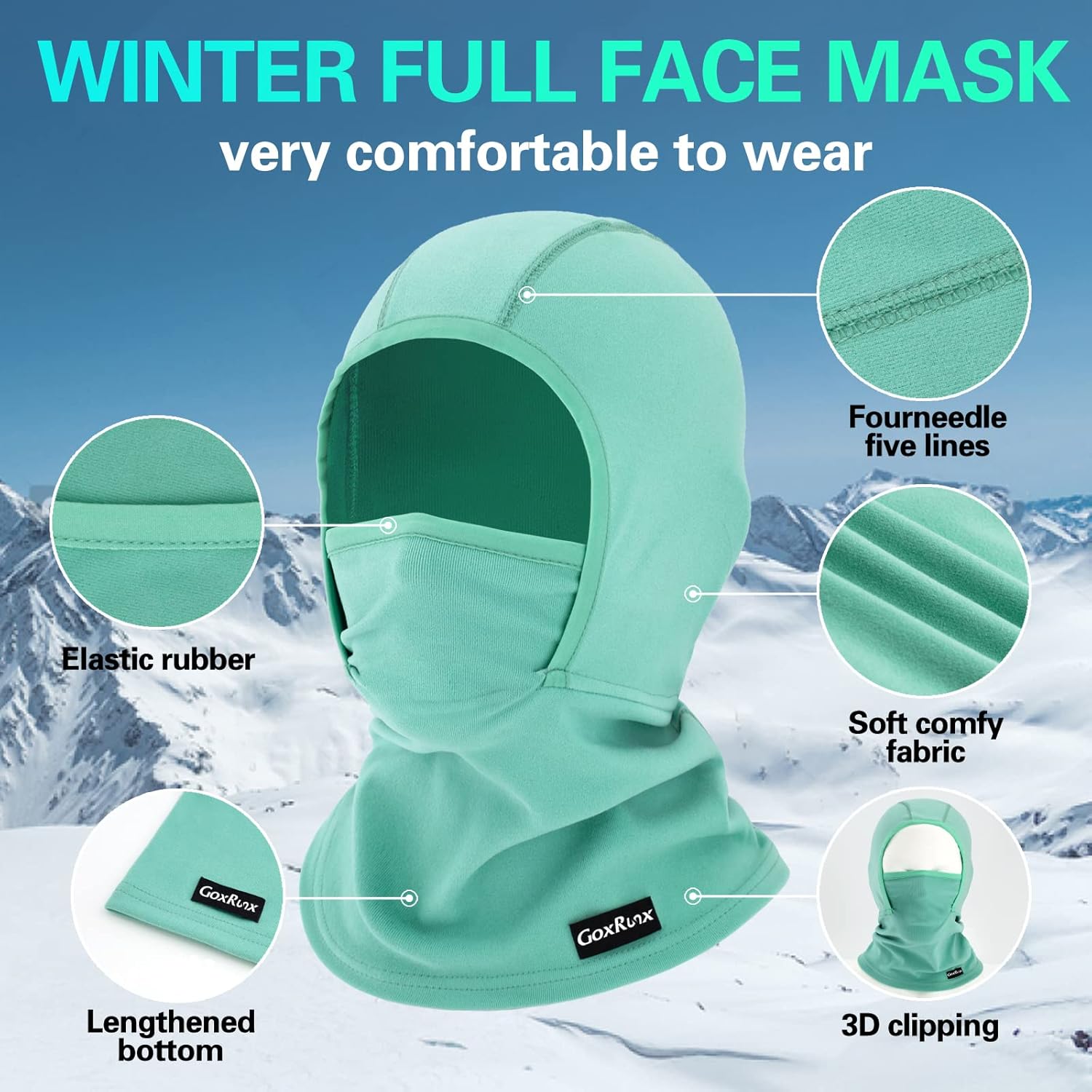 Kids Fleece Balaclava Ski Mask for Cold Weather