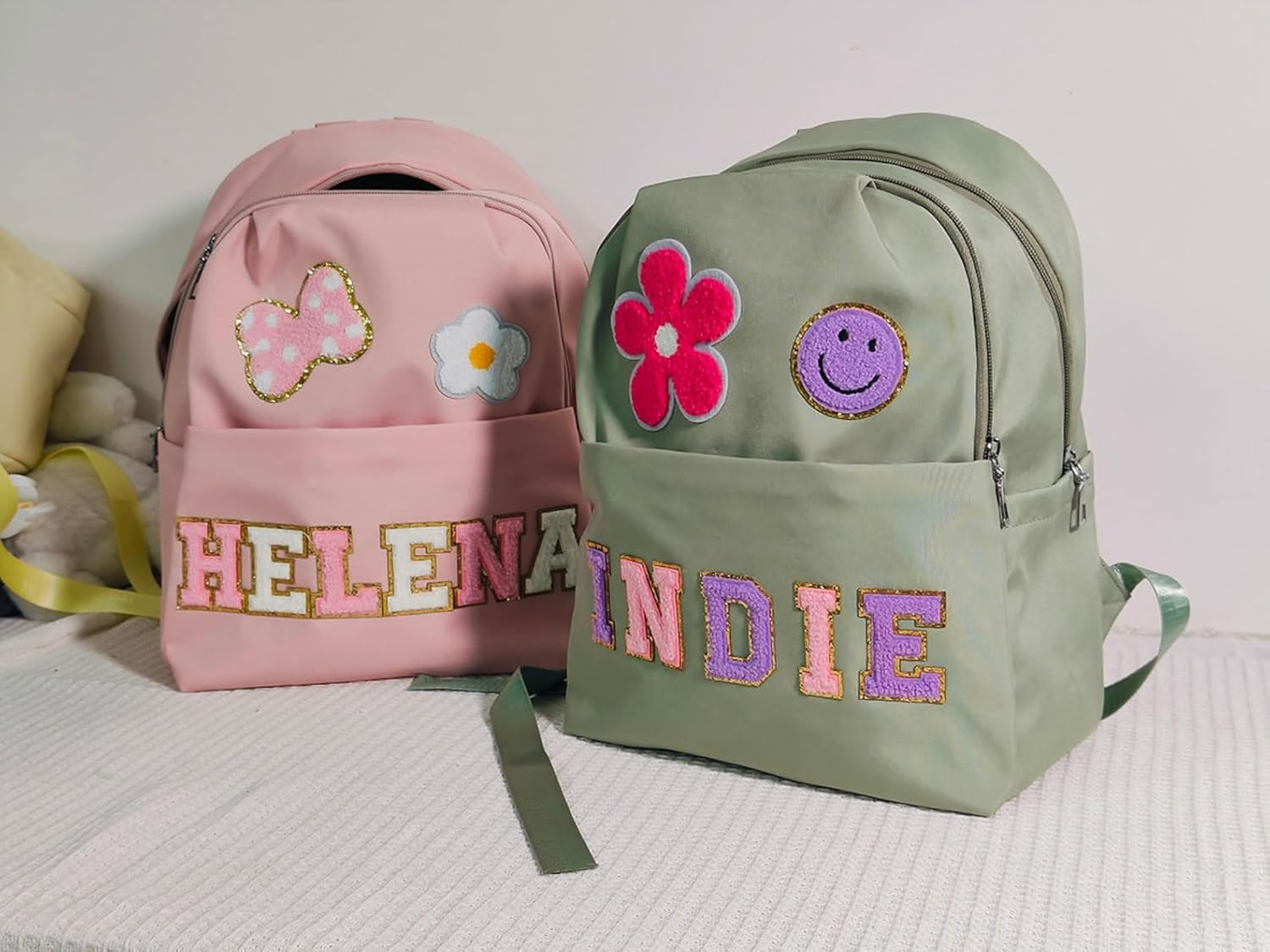 Personalized Toddler Backpack with Chenille Name 10x5x13