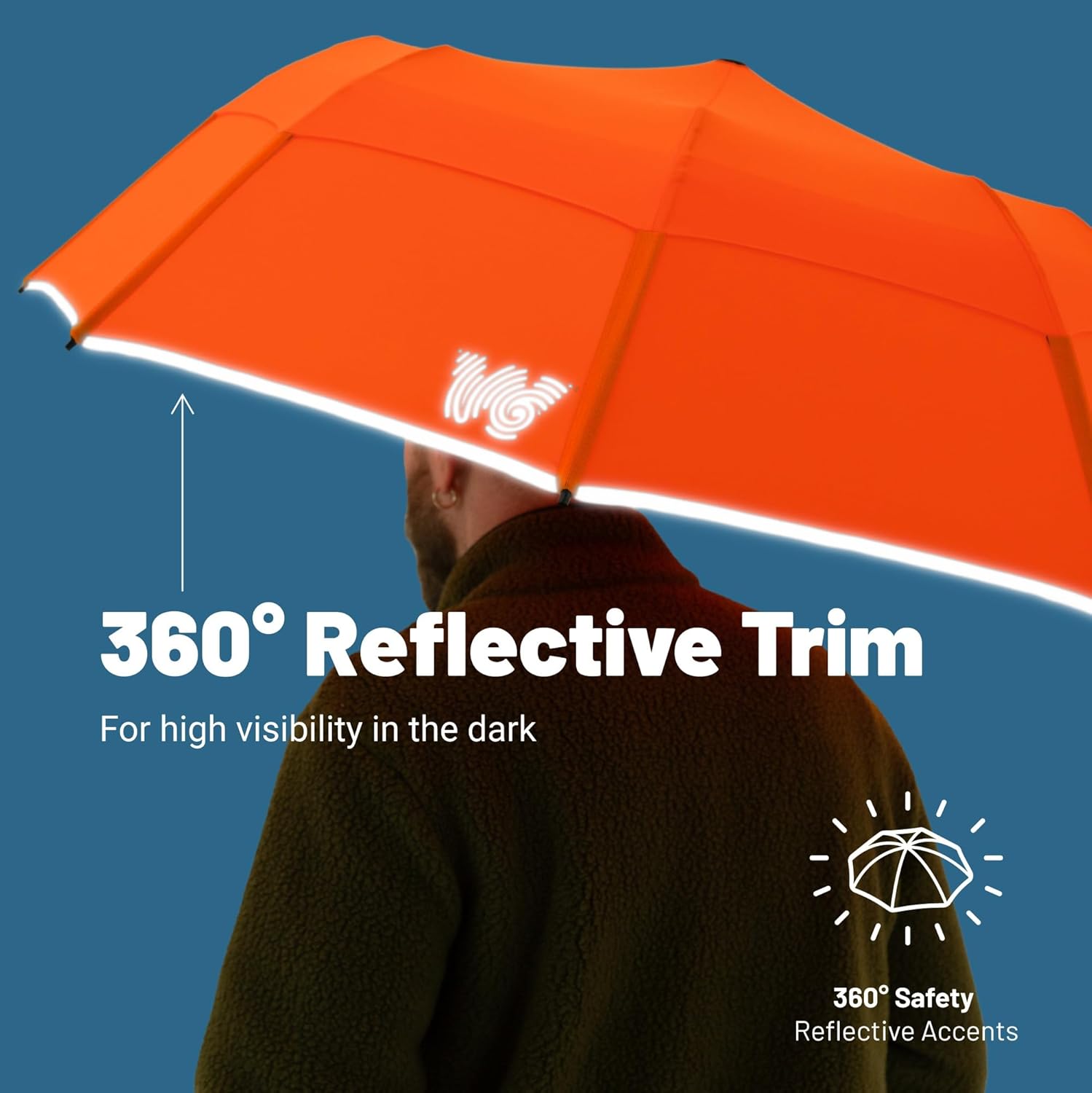 Weatherman Premium Collapsible Travel Umbrella - Windproof and Durable