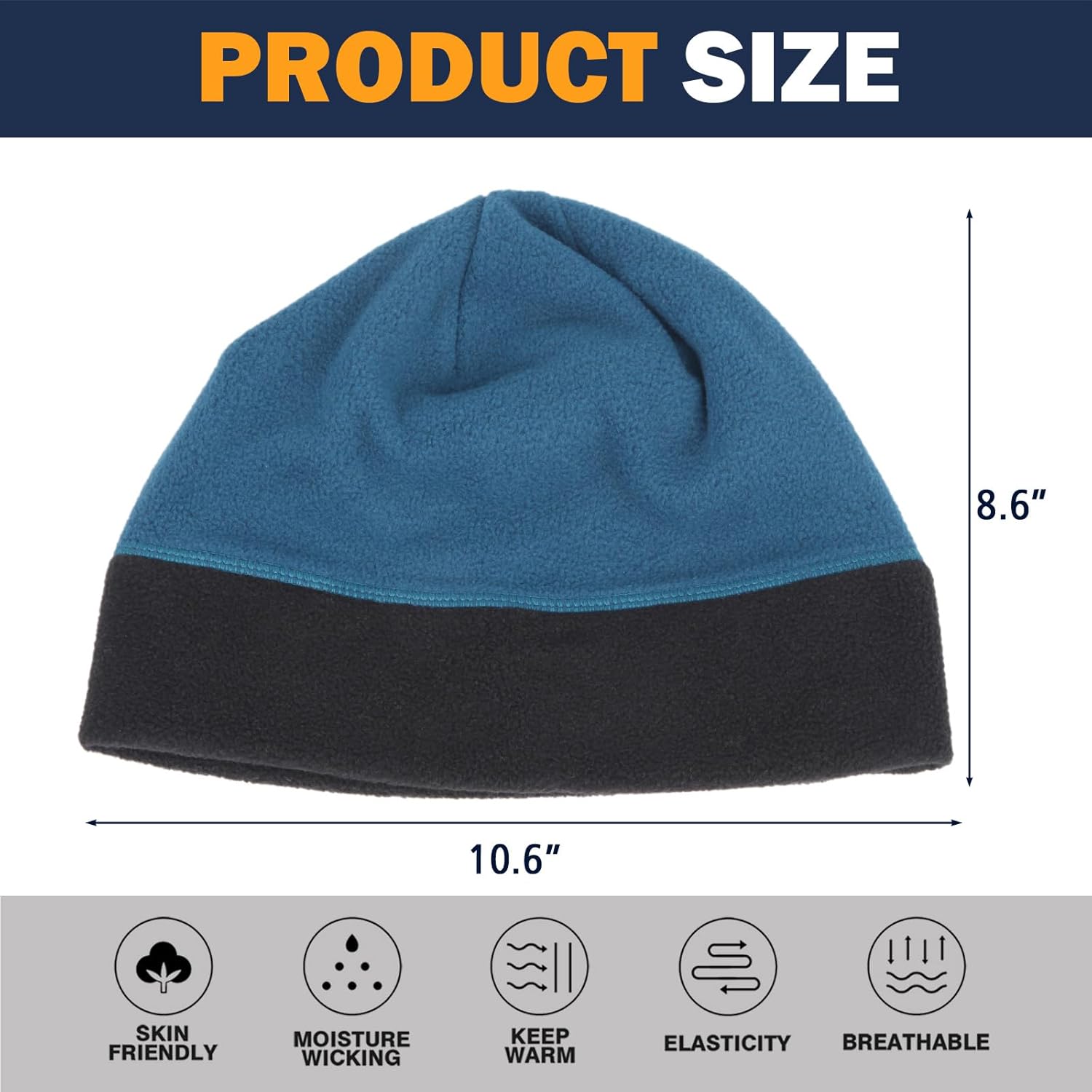 LILLBJORNEN 4-Piece Fleece Watch Cap Winter Warm Skull Beanie