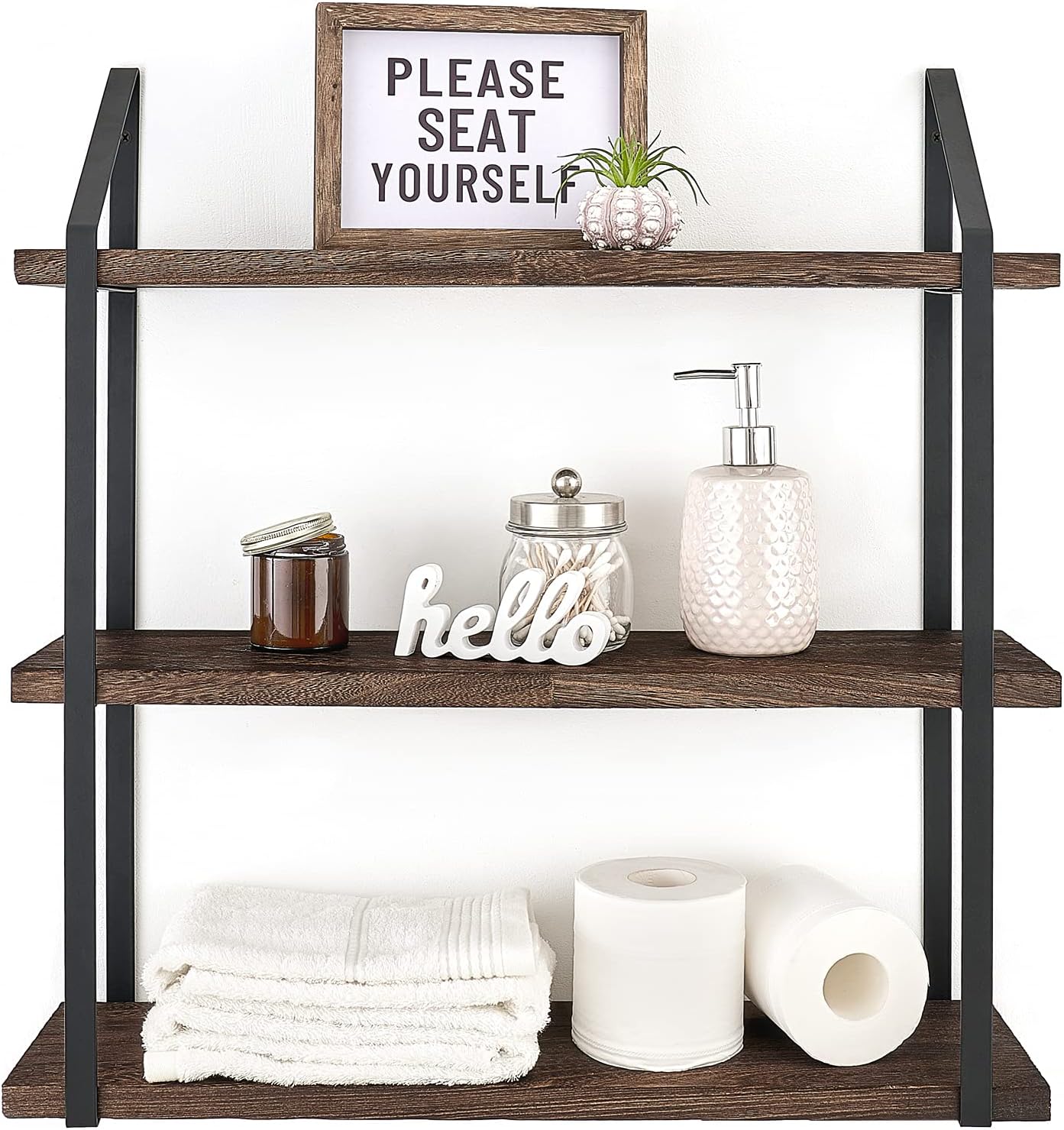 Mkono 3 Tier Floating Wall Shelf 235 Inch