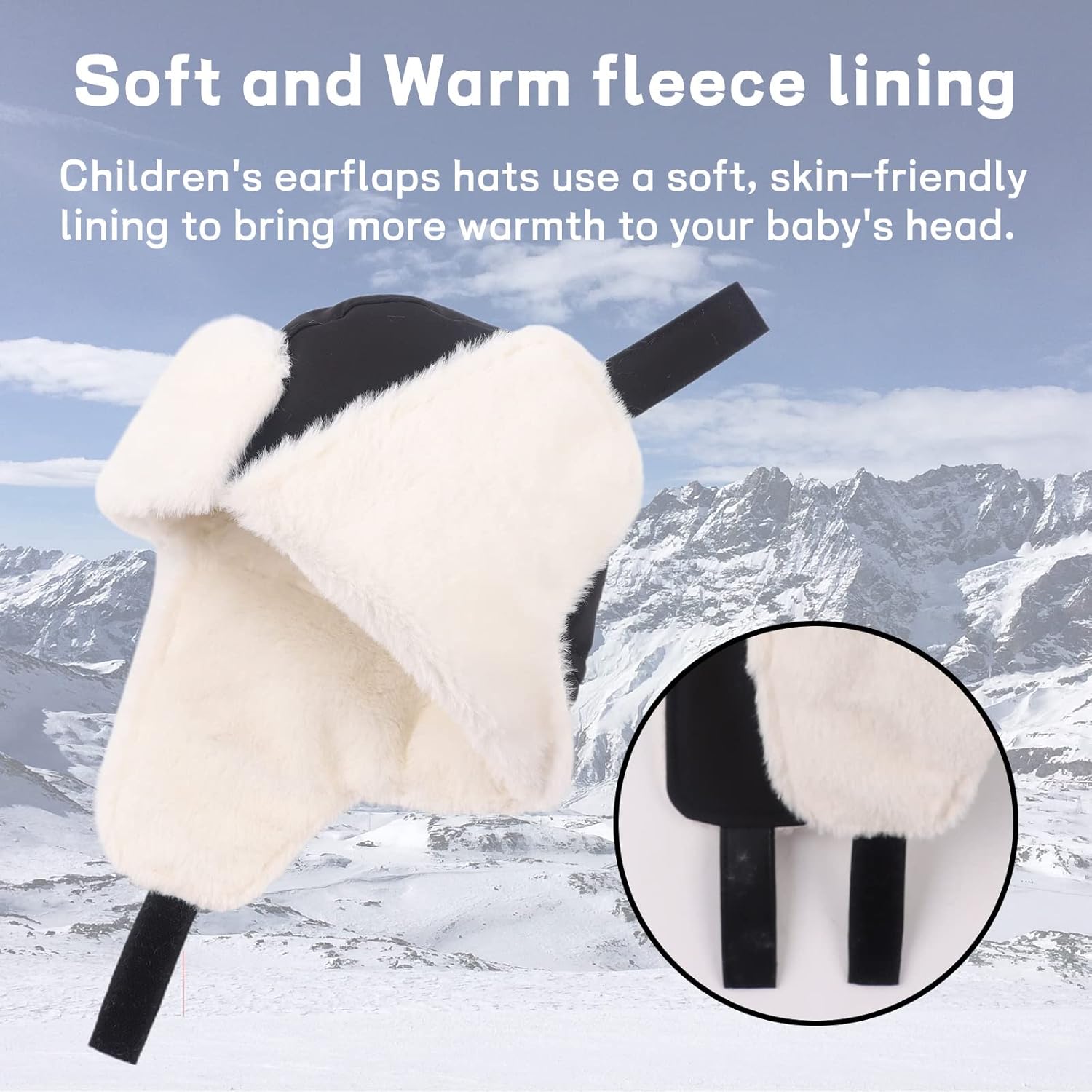 JANGANNSA Winter Baby Beanie Fleece Lined Trapper Hat 1