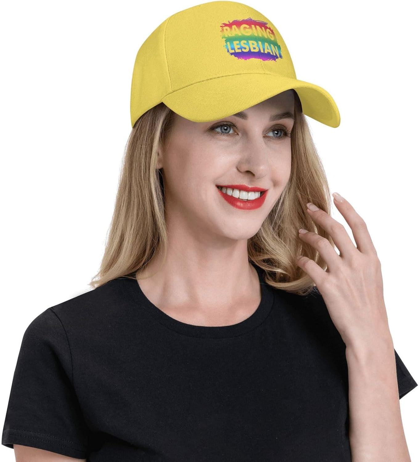 Raging Lesbian Curved Brim Snapback Hat for Men Women