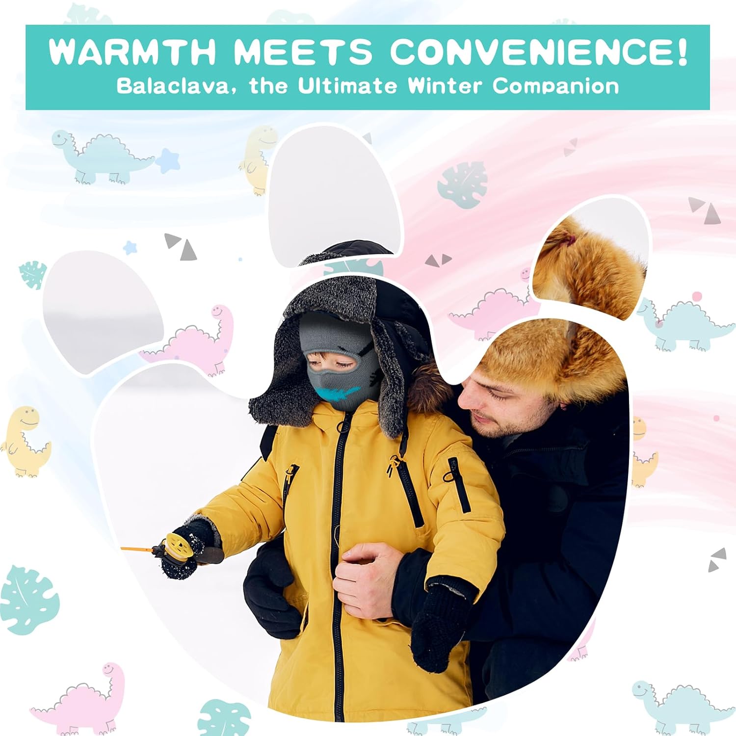 GSAFEME Kids Balaclava Ski Mask - Winter Face Cover for Boys Girls