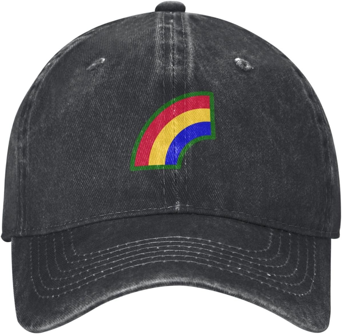 42nd Infantry Division SSI Washed Denim Baseball Cap For Men and Women