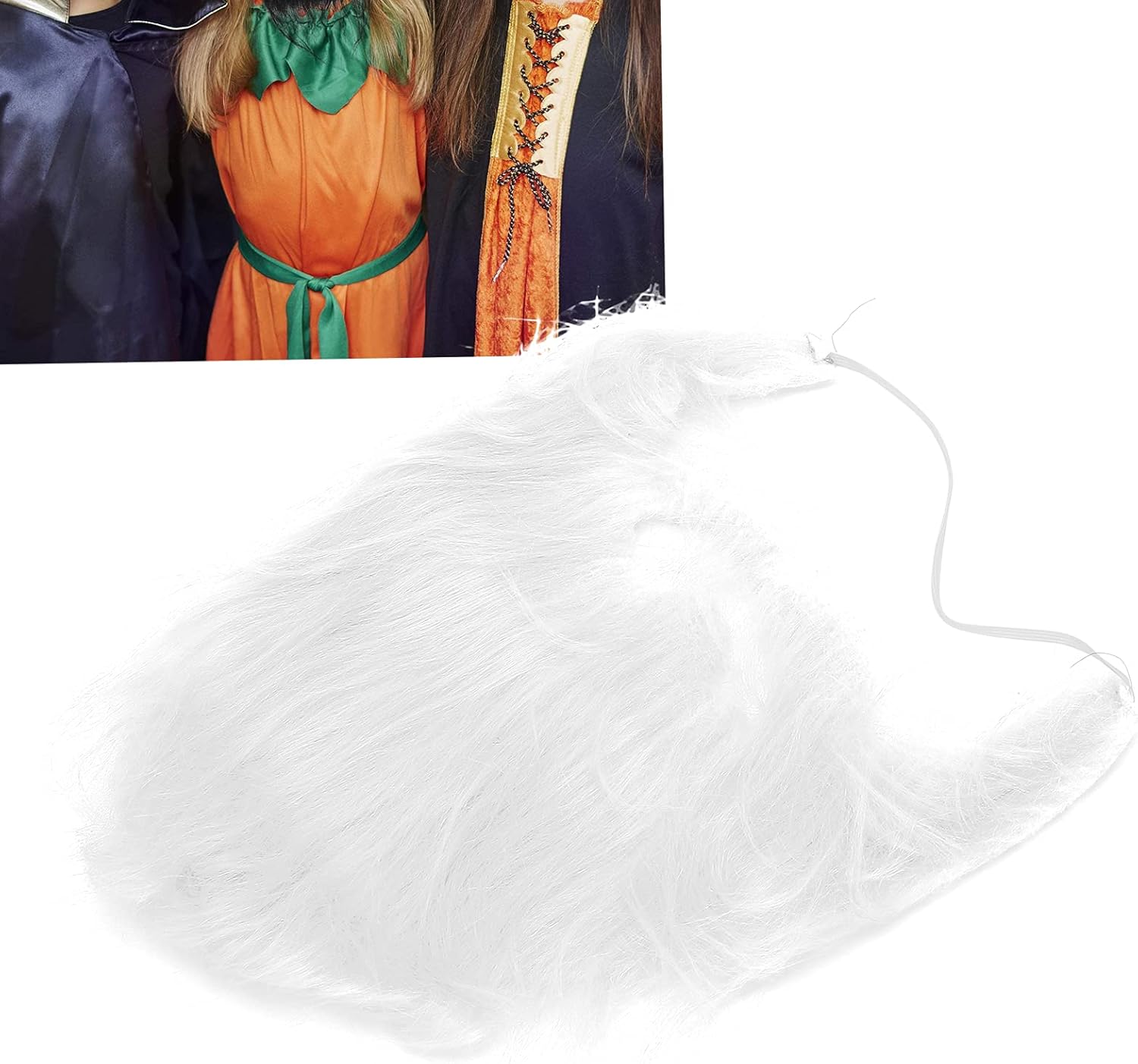 Horoper White Fake Beard for Party Costume Halloween