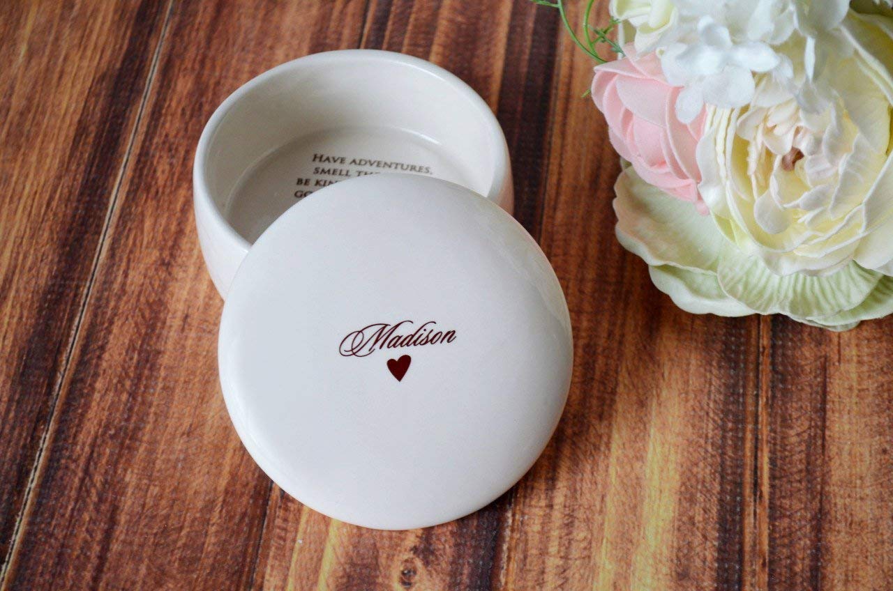 Personalized Baptism Gift Round Keepsake Box