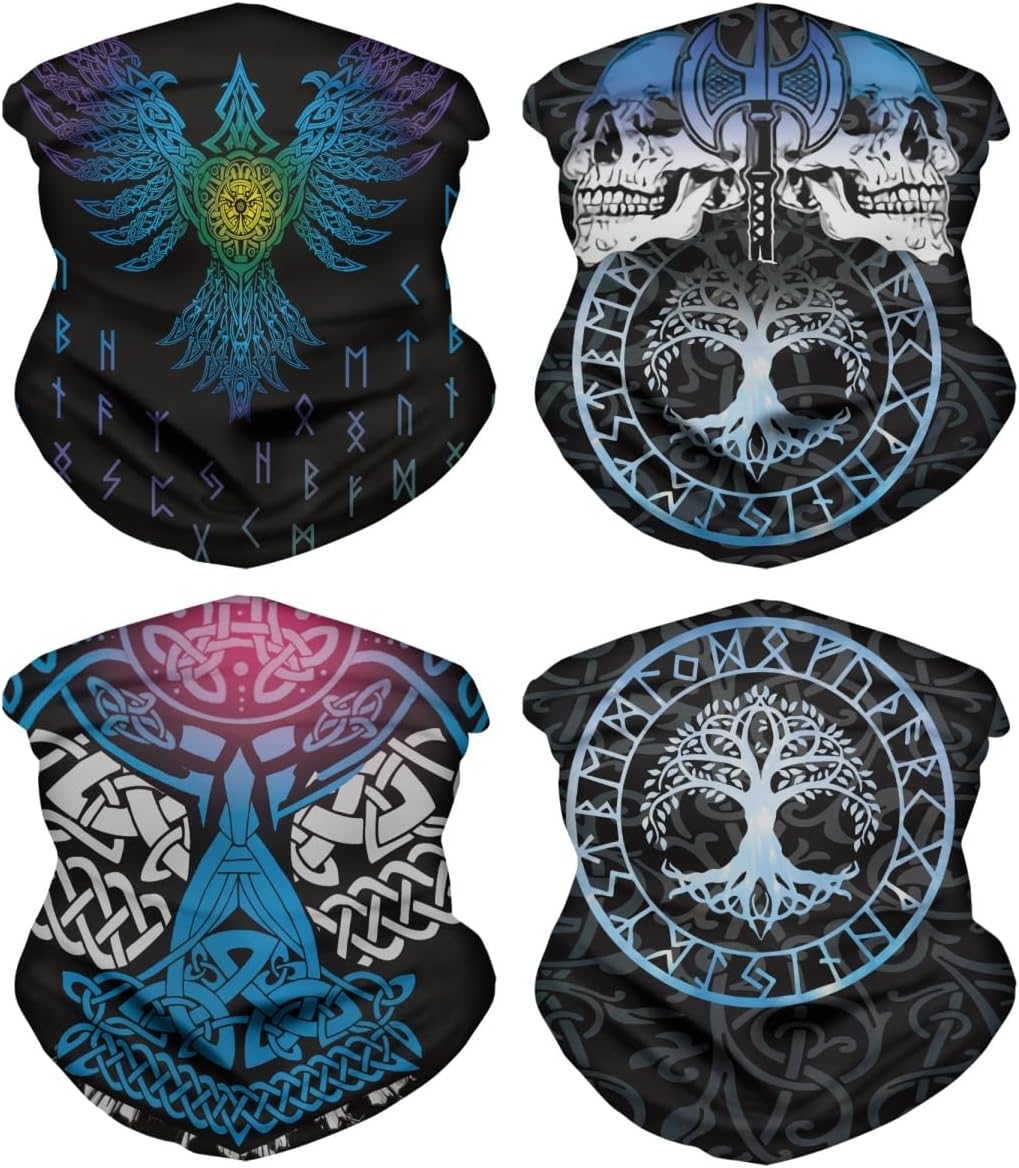 KIDVOVOU 3D Print Balaclava Multifunctional Face Mask Scarf Headwear