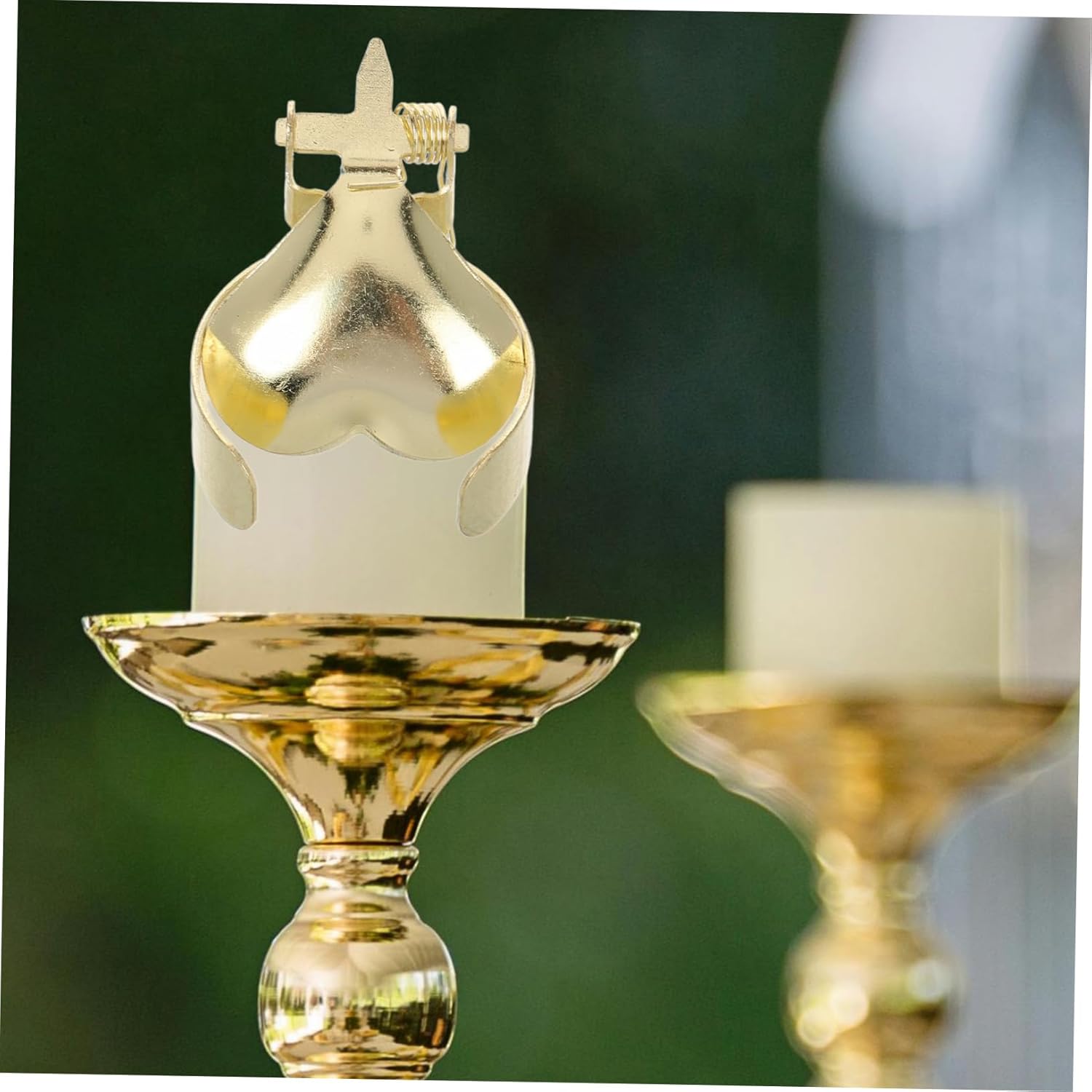 Zerodeko 2Pcs Heart Shaped Metal Candle Snuffer Elegant Design