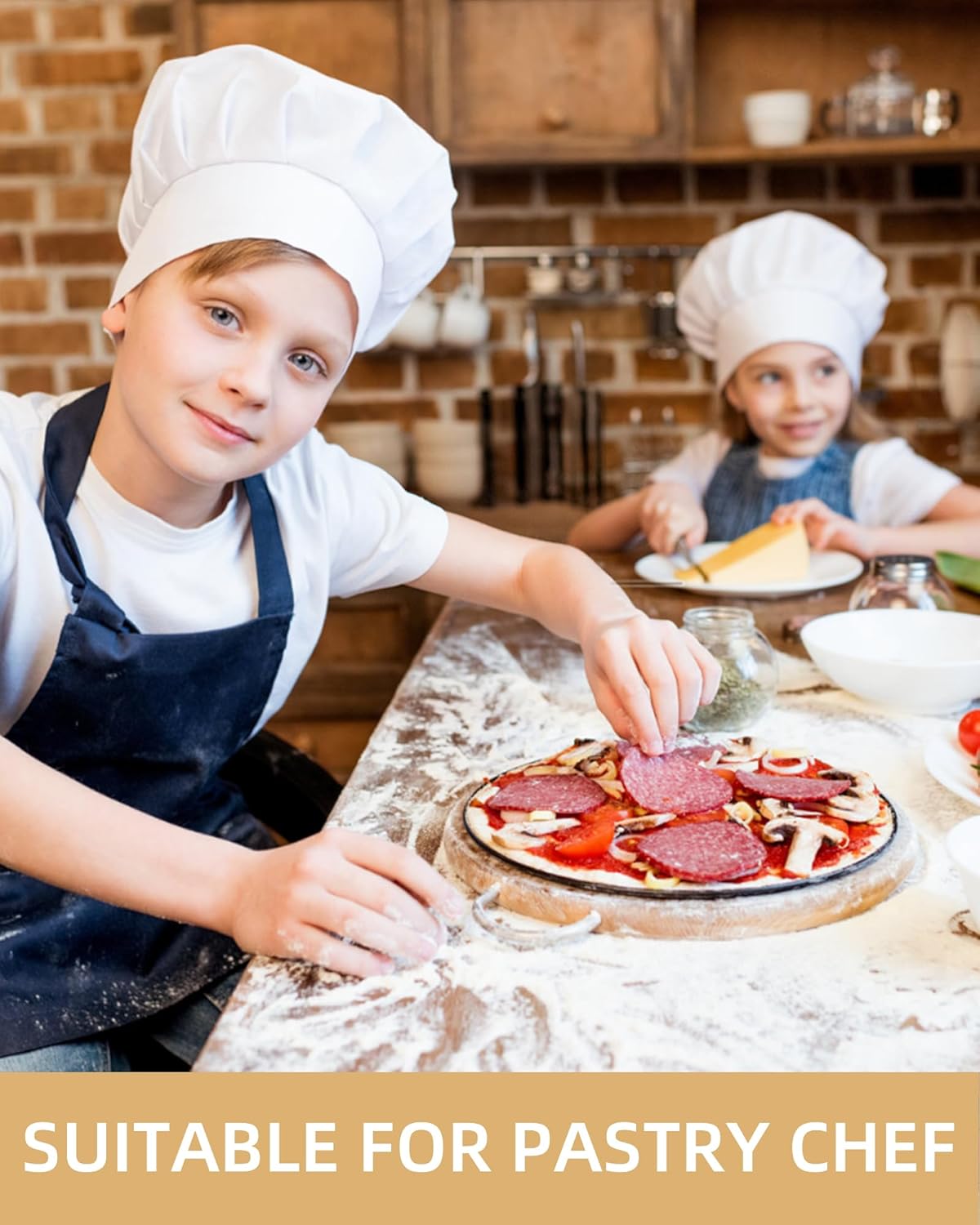 Xeoxarel Kids Chef Hat Adjustable Elastic 1