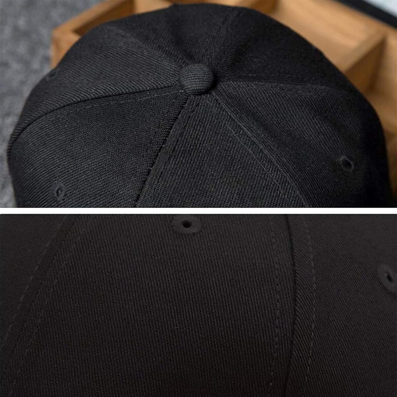 Adjustable Black Snapback Hat for Men and Women