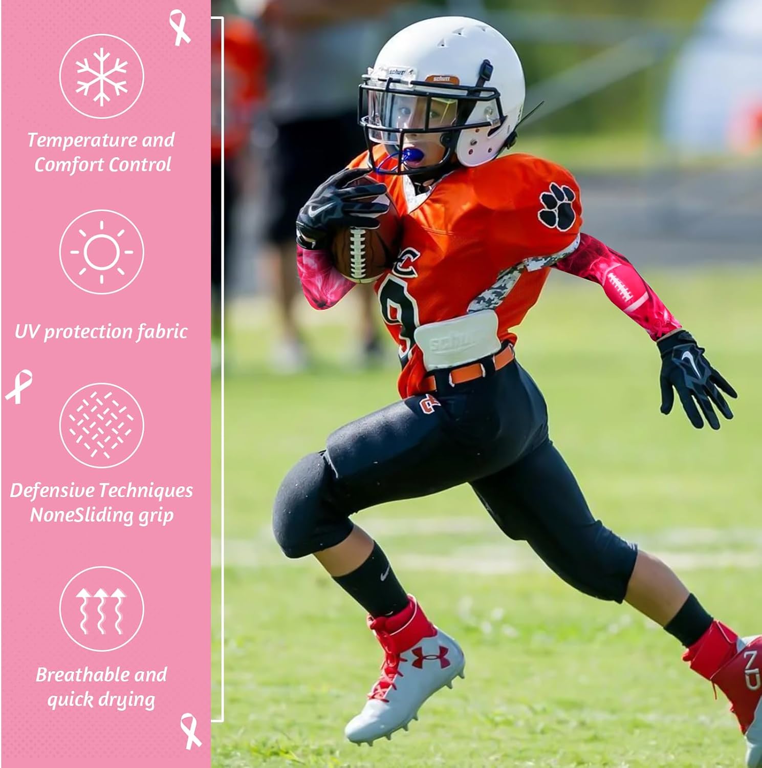 SNOWSTAR Breast Cancer Awareness Arm Sleeve with Pink Ribbon
