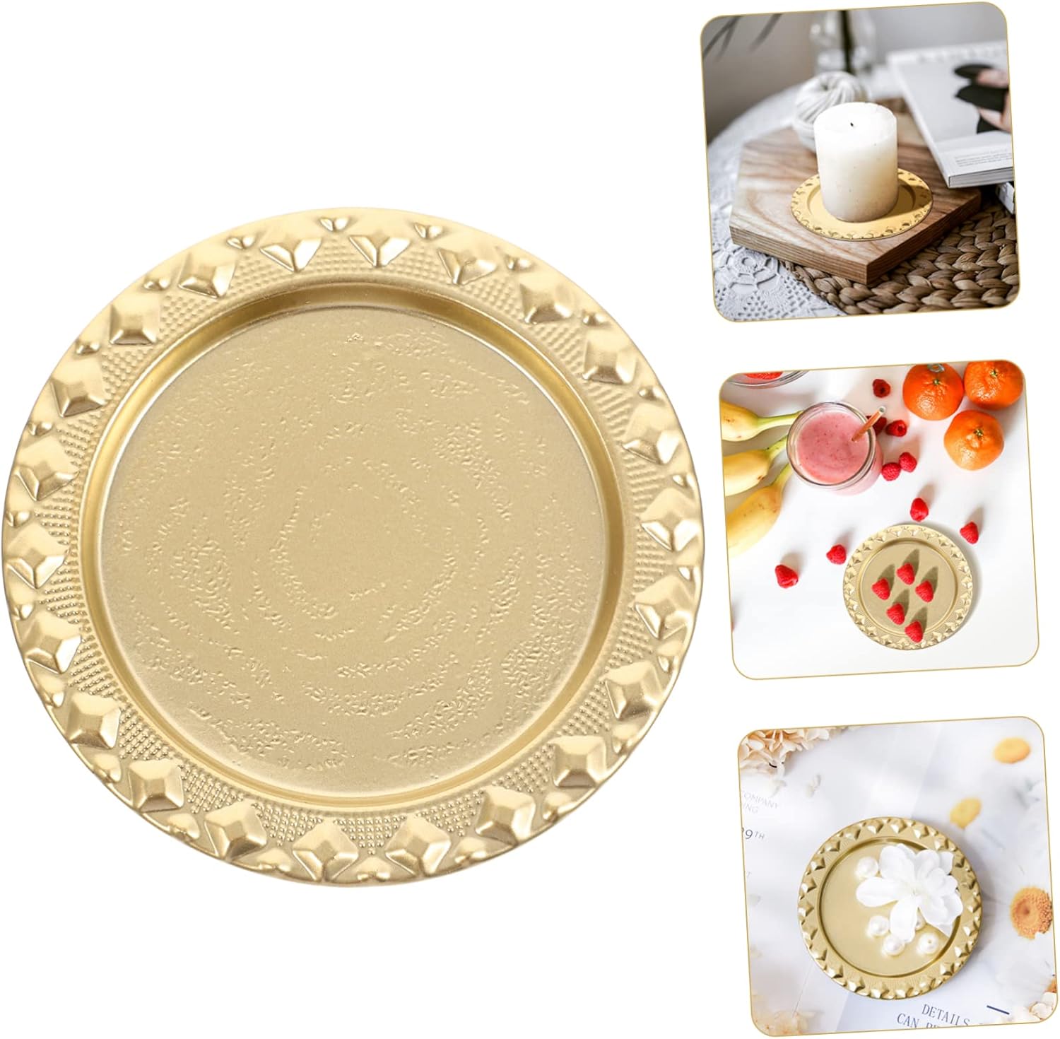 GRIRIW Decorative Food Plate Multi Function Serving Tray