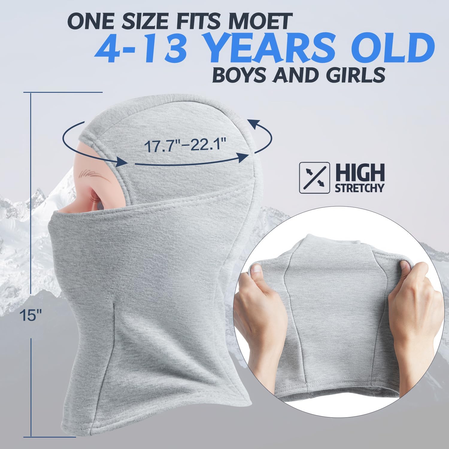 Kids Balaclava Face Mask - Winter Hat for Cold Weather Ski Mask