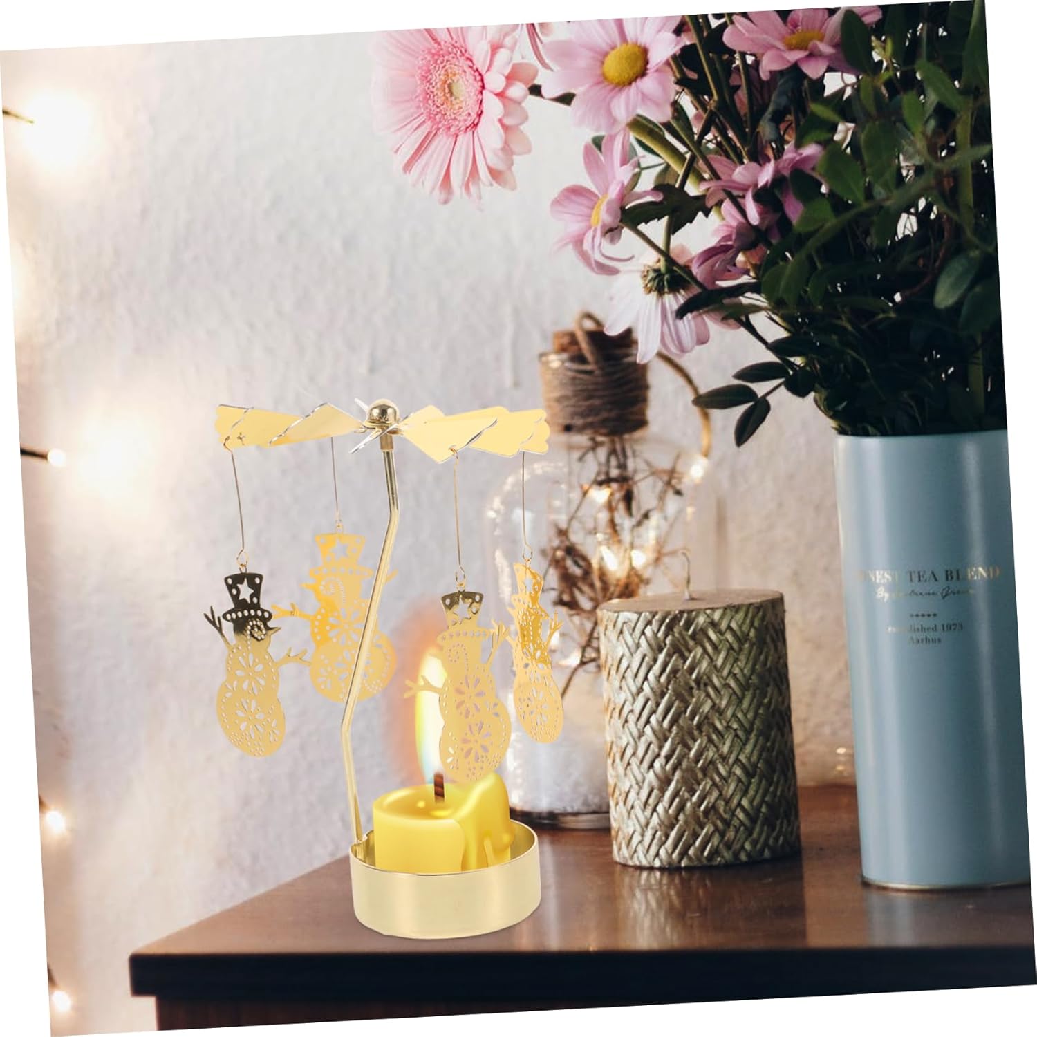Garneck Spinning Windmill Candle Holder for Home Decor 1