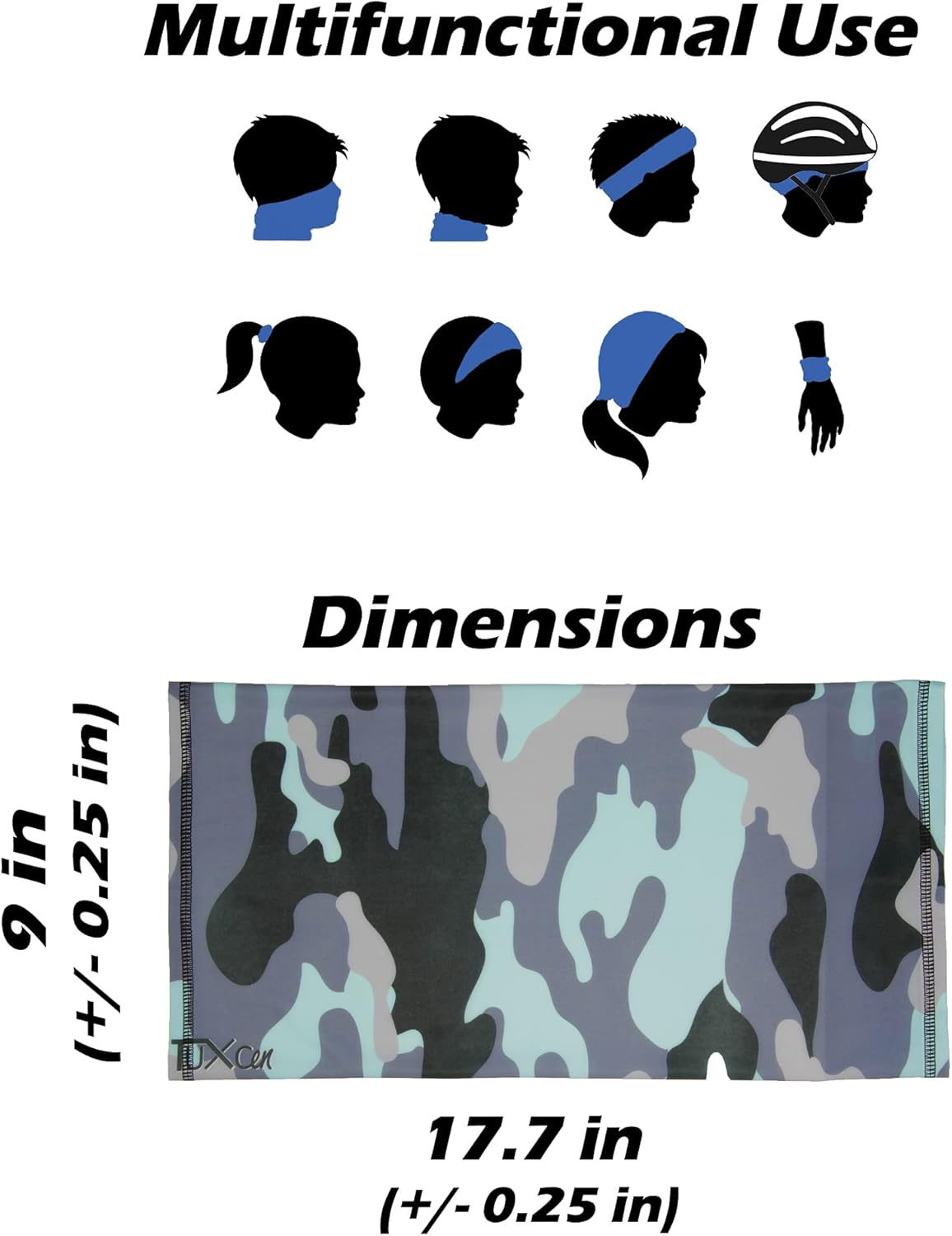 TuXCen Kids Camo Gaiter Cooling UV Face Mask