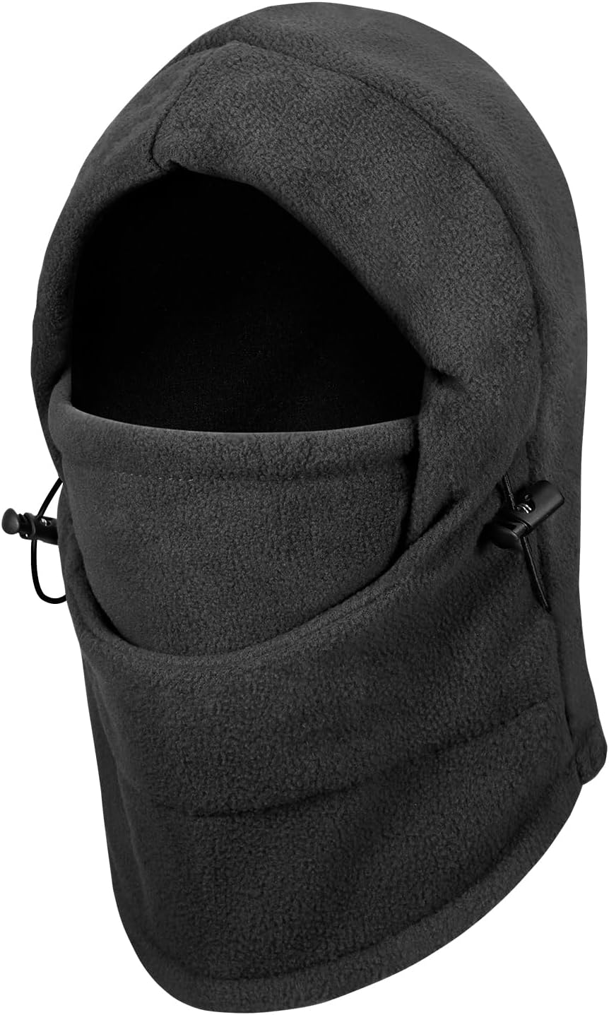 Thickened Kids Ski Mask Winter Hat with Adjustable Drawstring