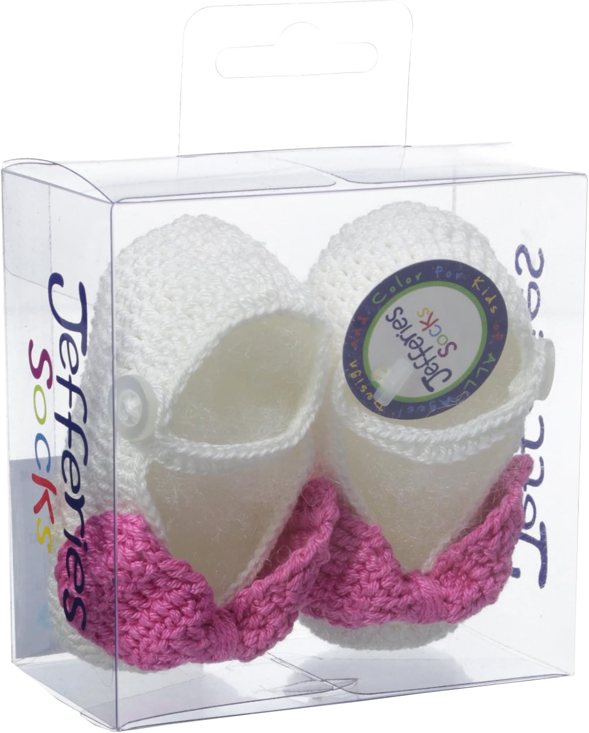 Jefferies Socks Baby Girls Newborn Mary Jane Bow Crochet Booties