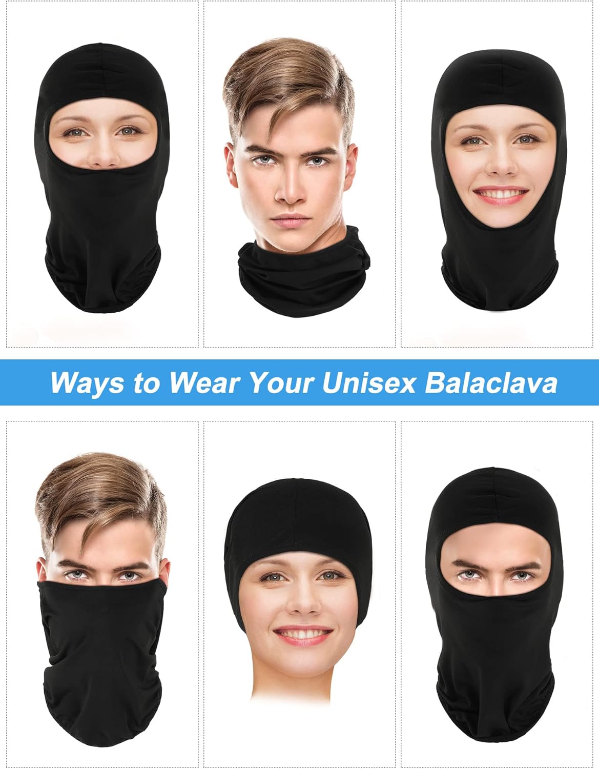 Geyoga 8-Piece UV Protection Balaclava for Outdoor Sports