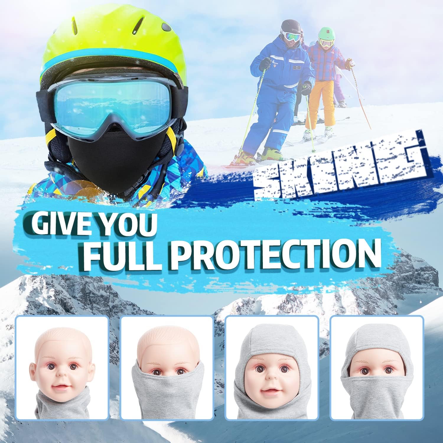 Kids Balaclava Face Mask - Winter Hat for Cold Weather Ski Mask