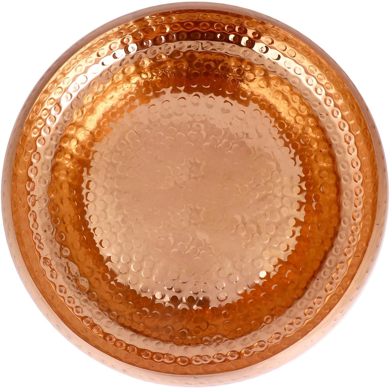 SATVIK Decorative Copper Urli with Hammered Design
