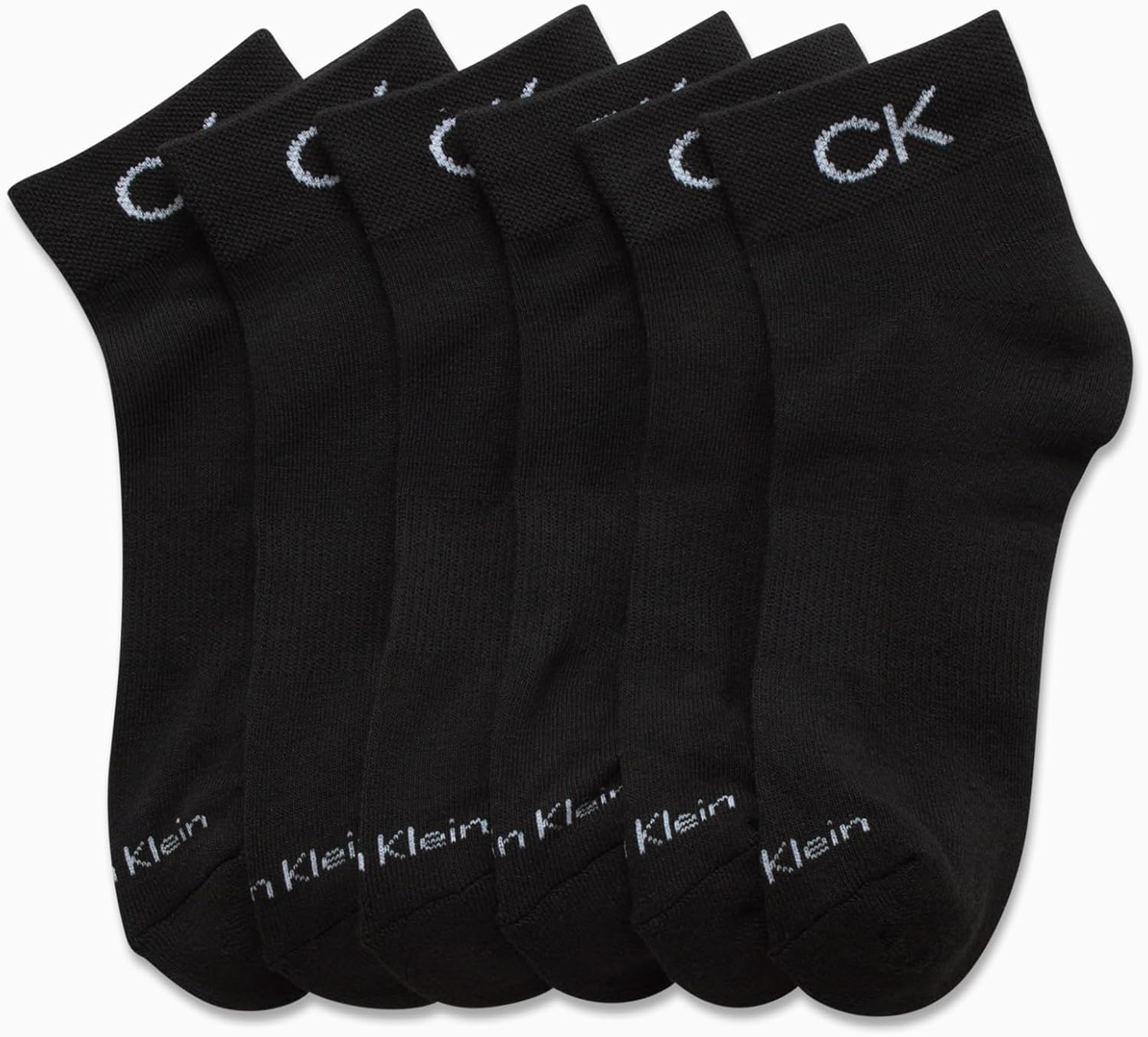 Calvin Klein Girls Quarter Socks 6 Pack