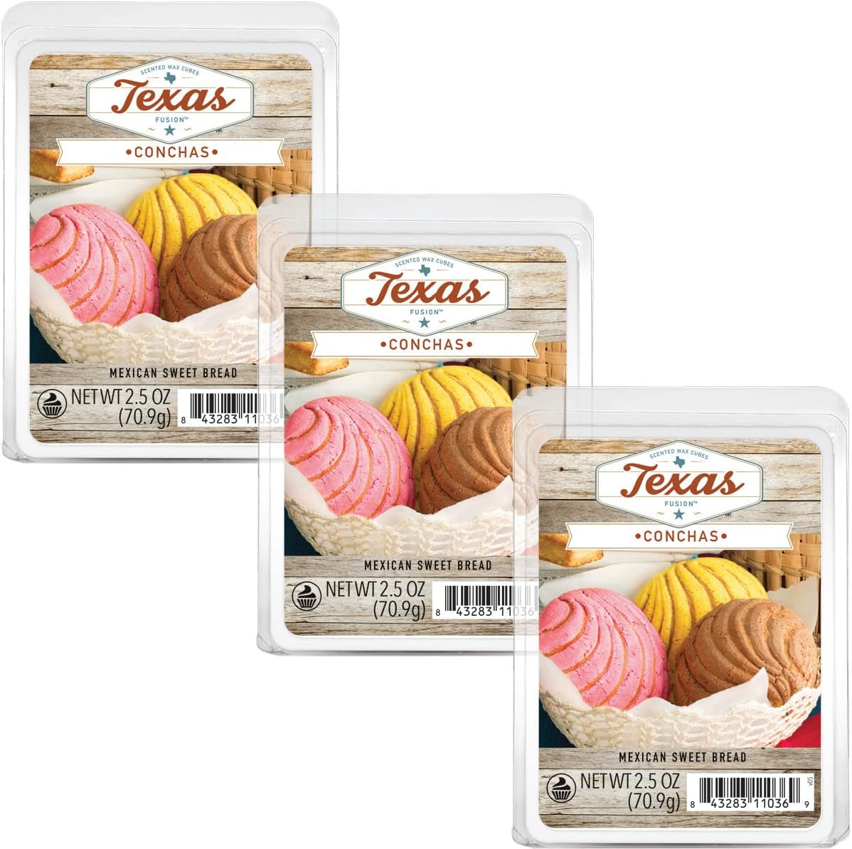 FUSION by Scentsationals Conchas Wax Cubes - 25oz 3-Pack