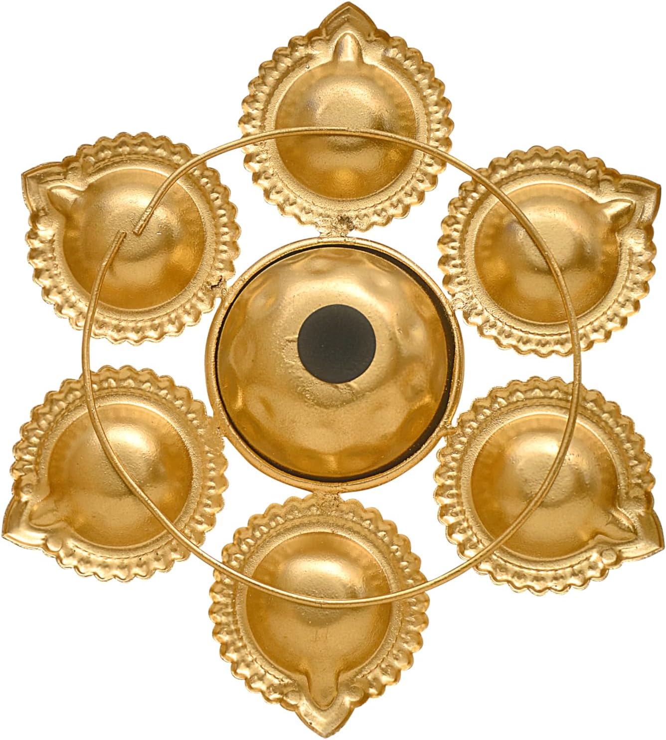 DIGGY ARTS Gold Diya Shape Urli Bowl 7 Inches