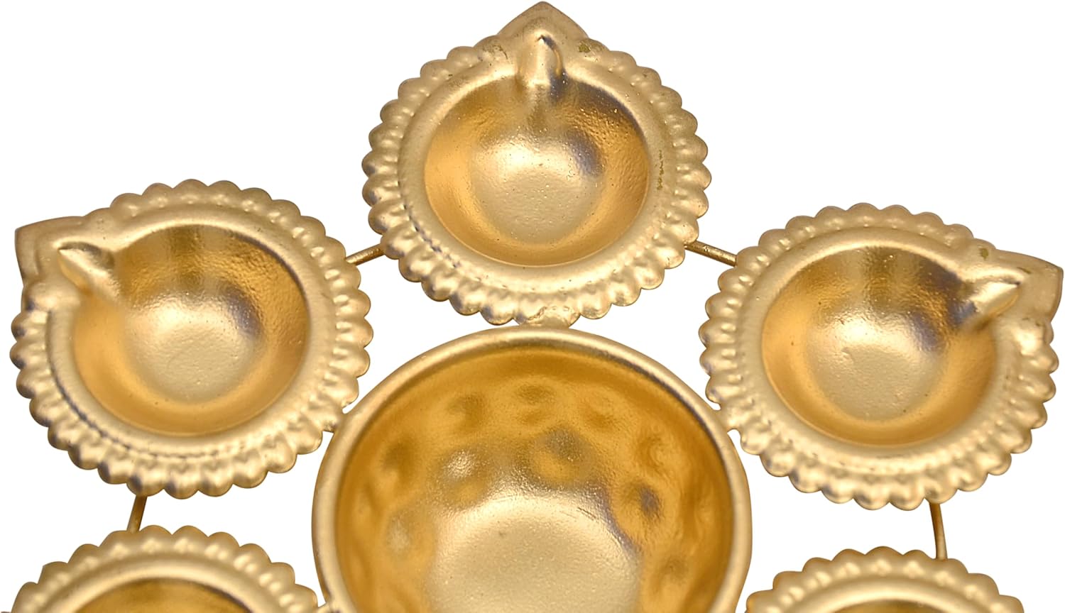 DIGGY ARTS Gold Diya Shape Urli Bowl 7 Inches