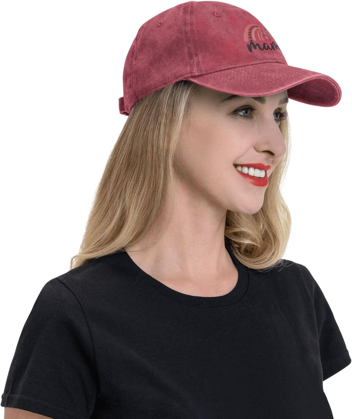 RTATBY Mama Vintage Washed Denim Baseball Cap