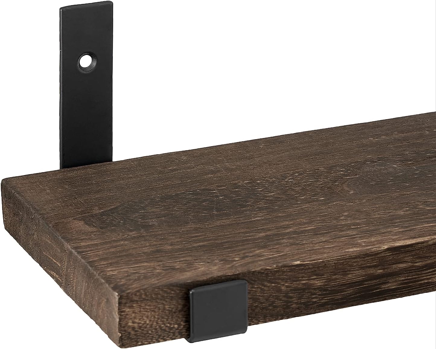 Mkono Rustic Floating Shelves Set of 2 with Lip Brackets