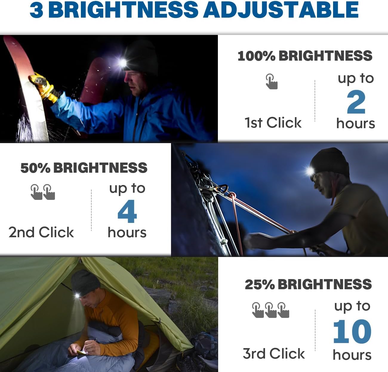 Bosttor Bluetooth Beanie with Headlight and Speakers