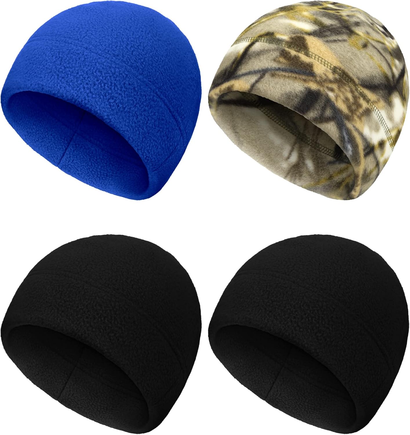 SATINIOR 4 Pack Cotton Skull Caps Winter Warm Beanies