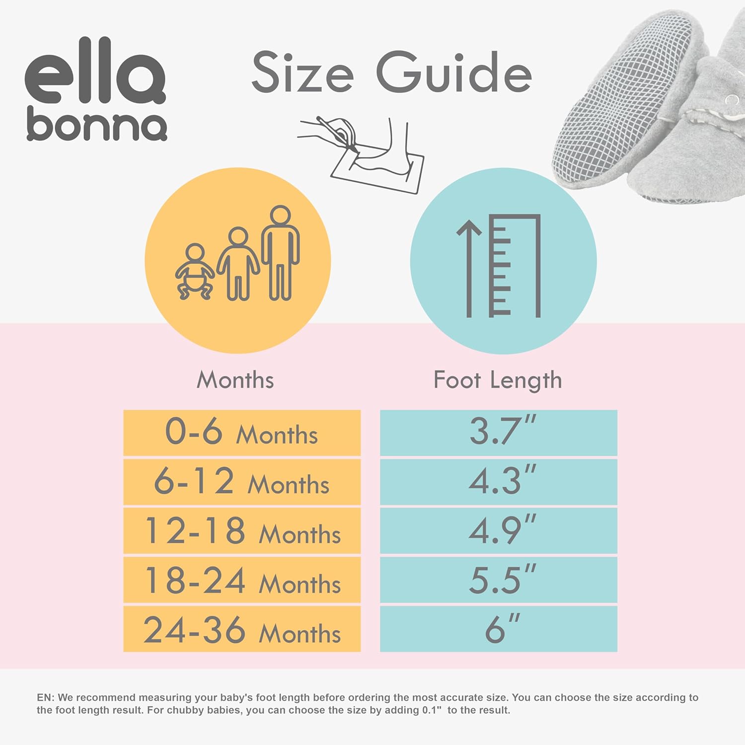 Ella Bonna Fleece Baby Booties with 3-Level Snaps